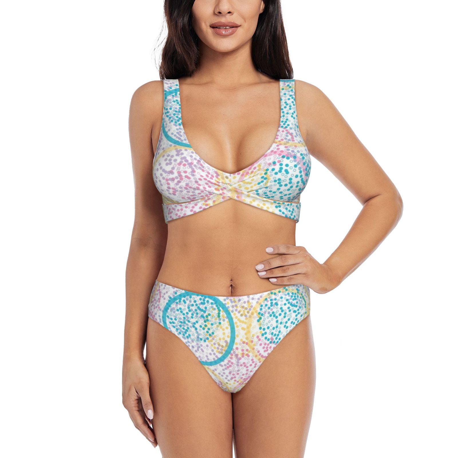 Women's two-piece cross bikini