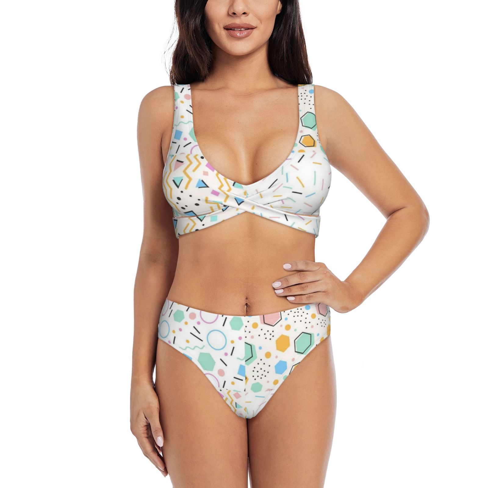 Women's two-piece cross bikini