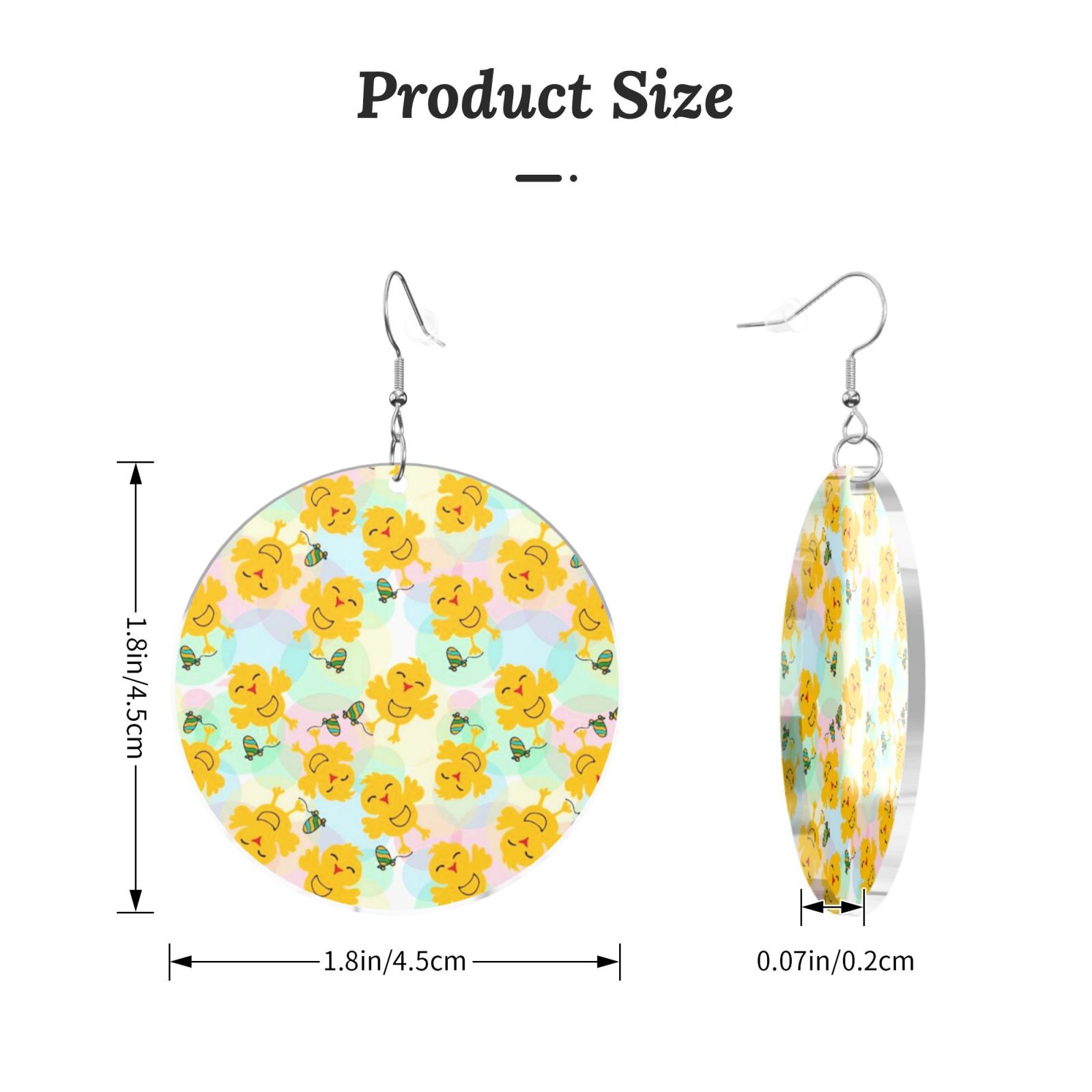 Round acrylic earrings