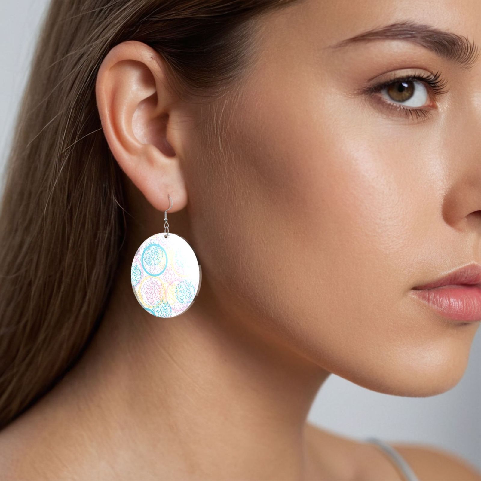 Round acrylic earrings