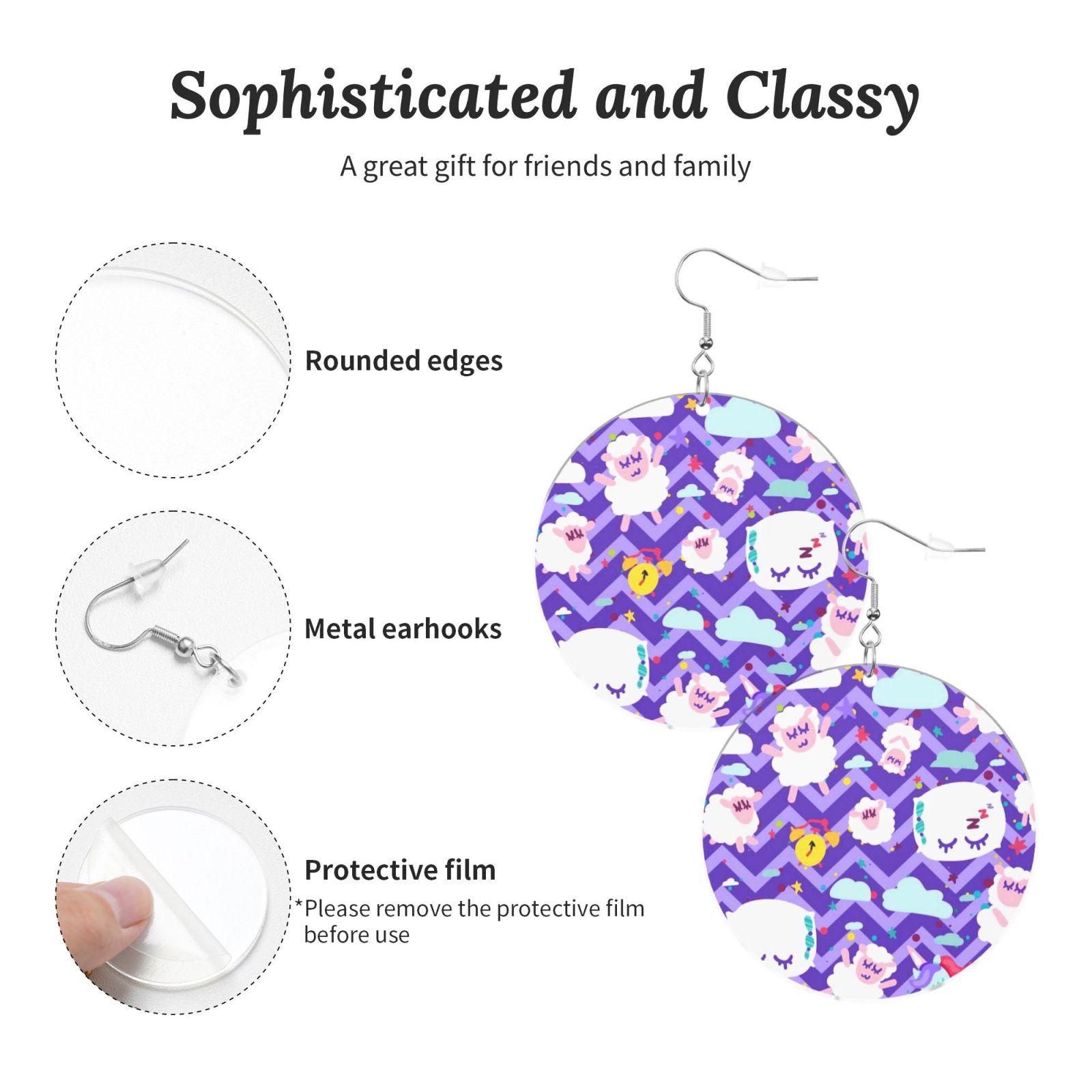 Round acrylic earrings
