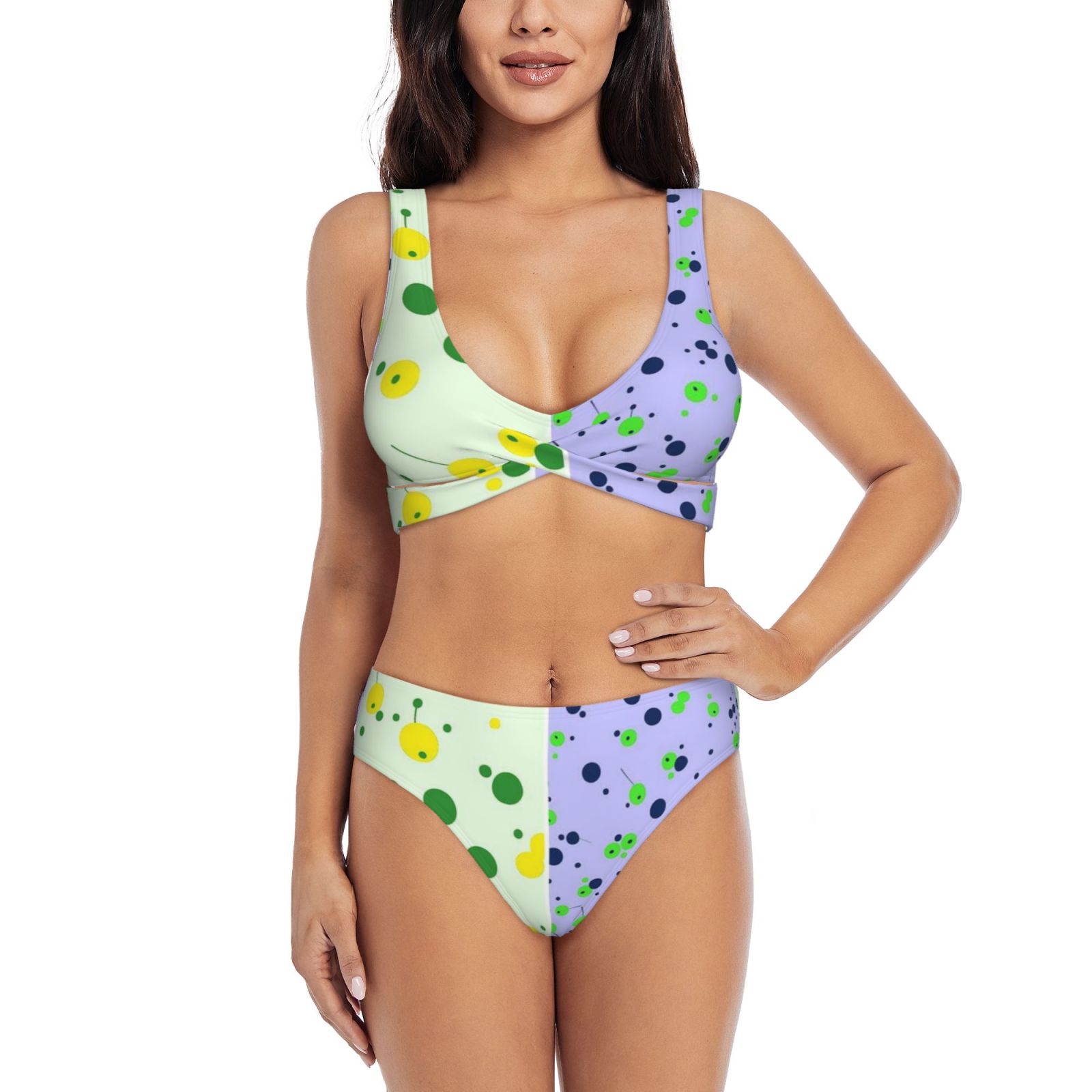 Women's two-piece cross bikini