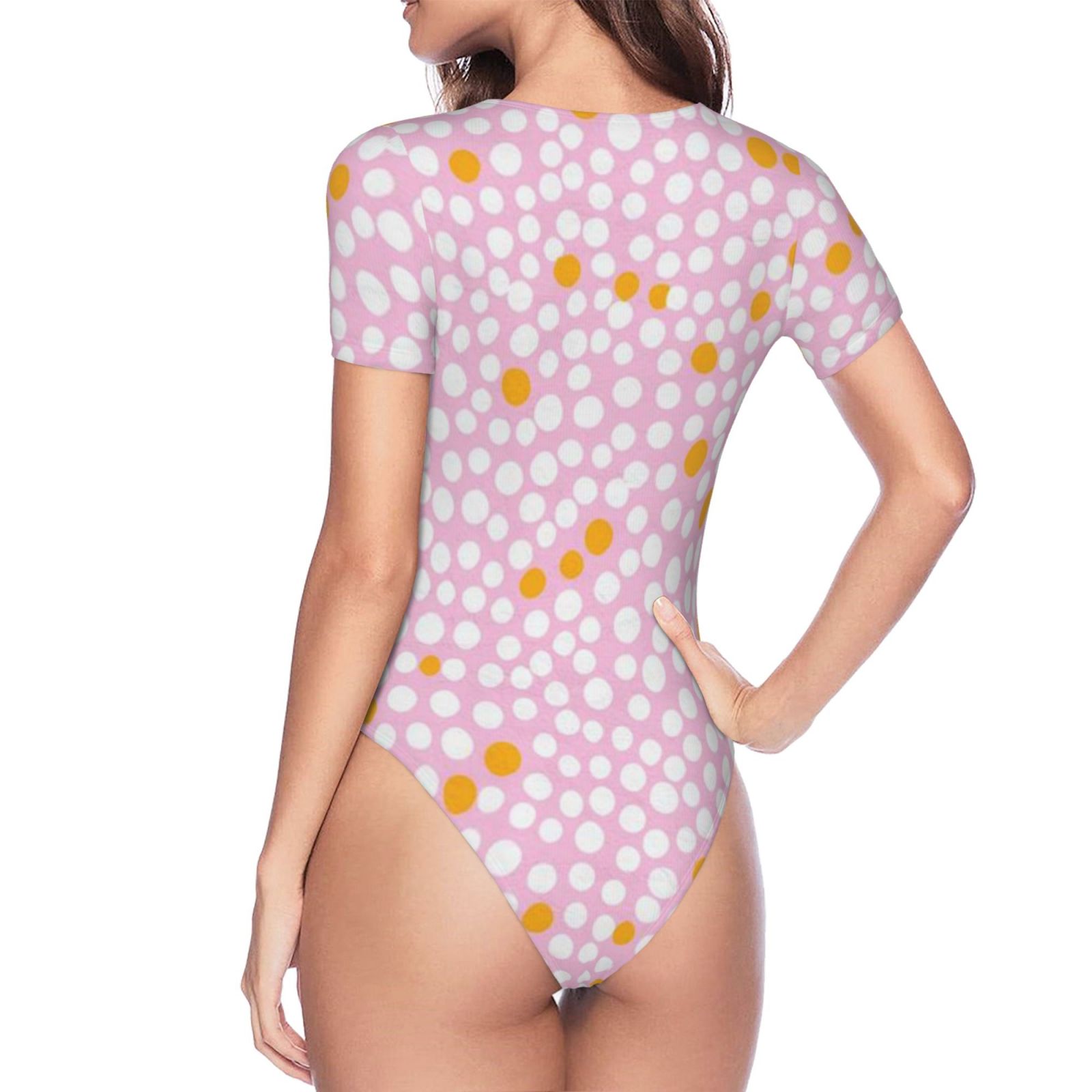 Women's short-sleeved round neck jumpsuit