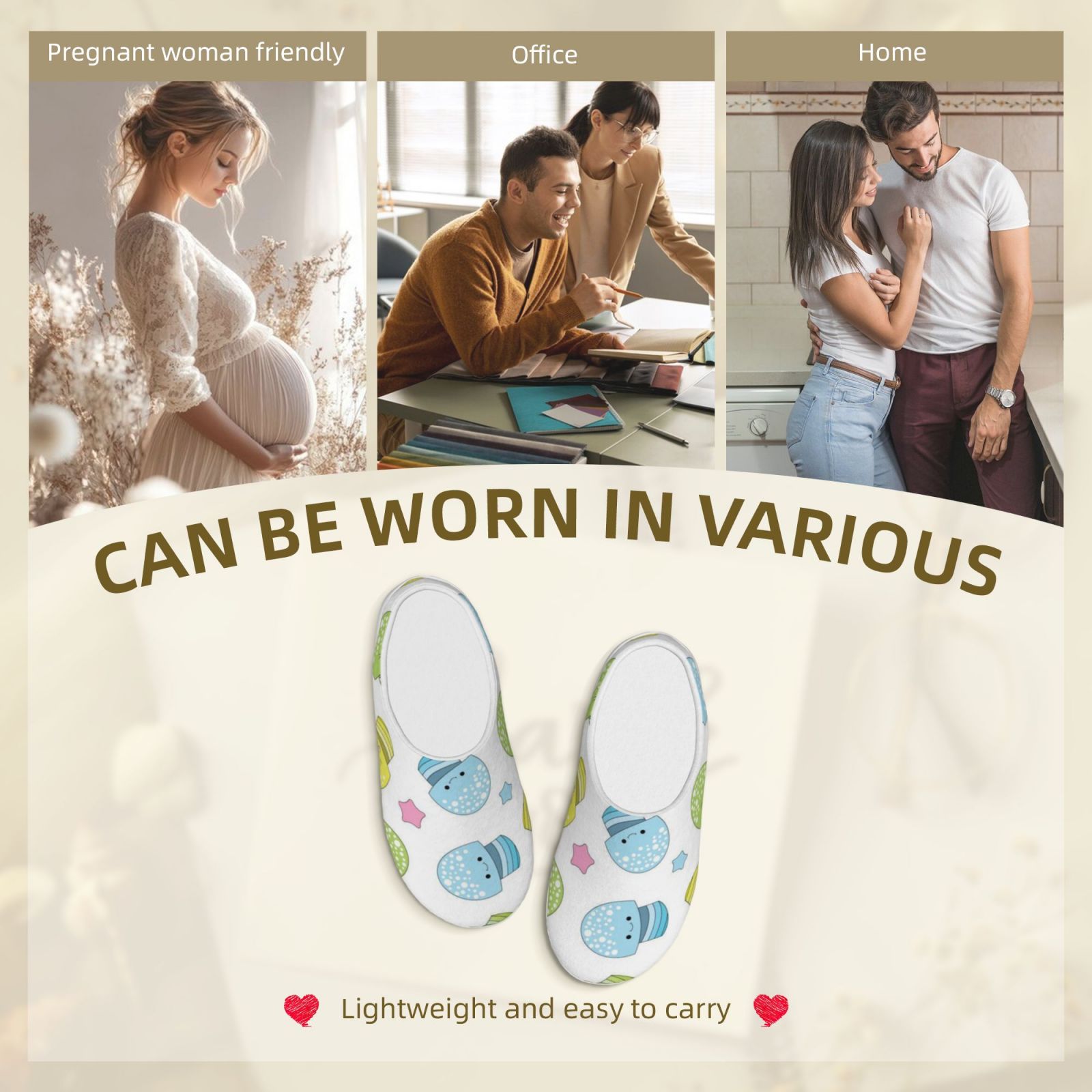 Adult TPR cotton slippers