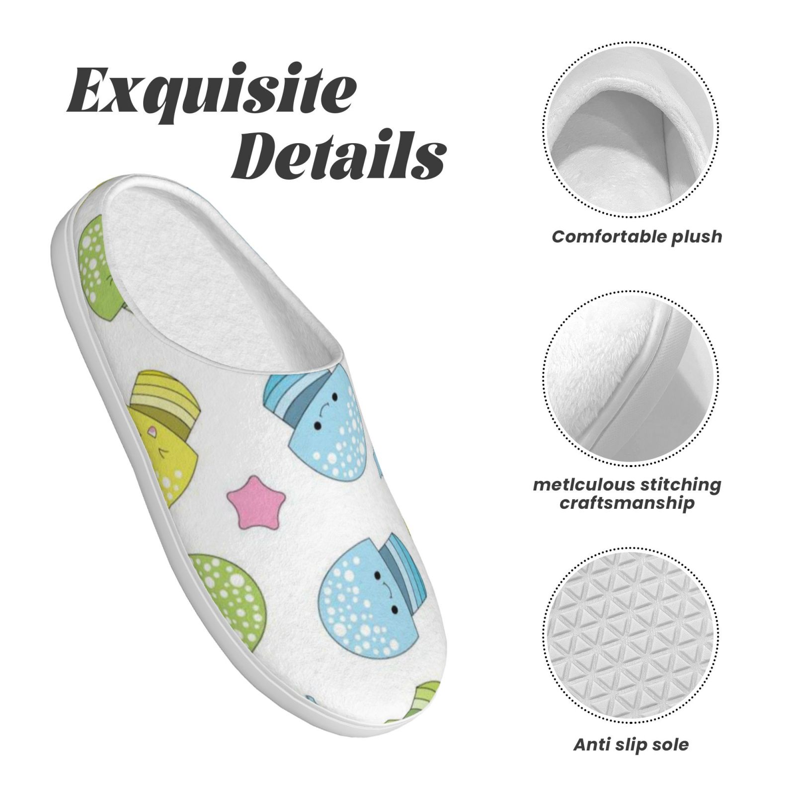Adult TPR cotton slippers