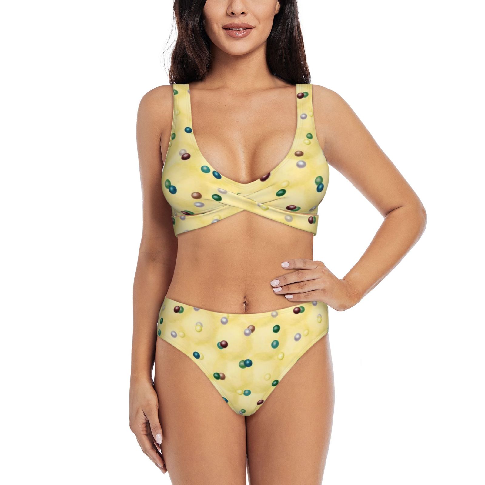 Women's two-piece cross bikini