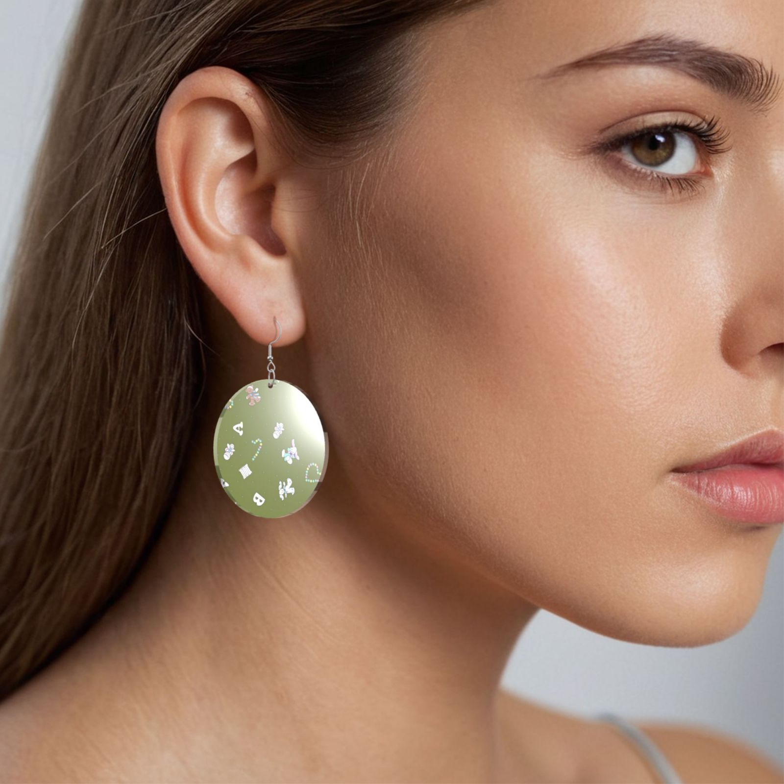 Round acrylic earrings