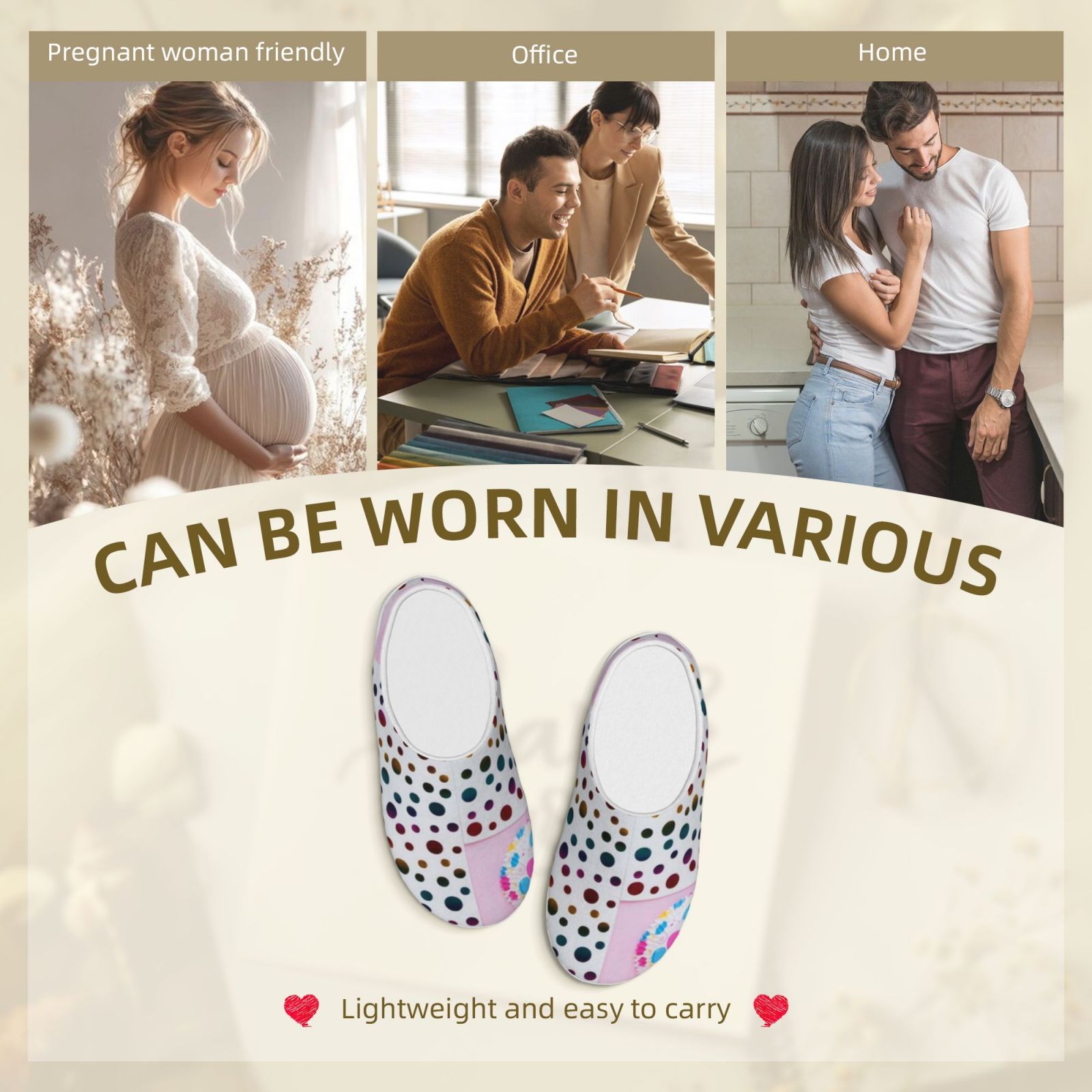 Adult TPR cotton slippers