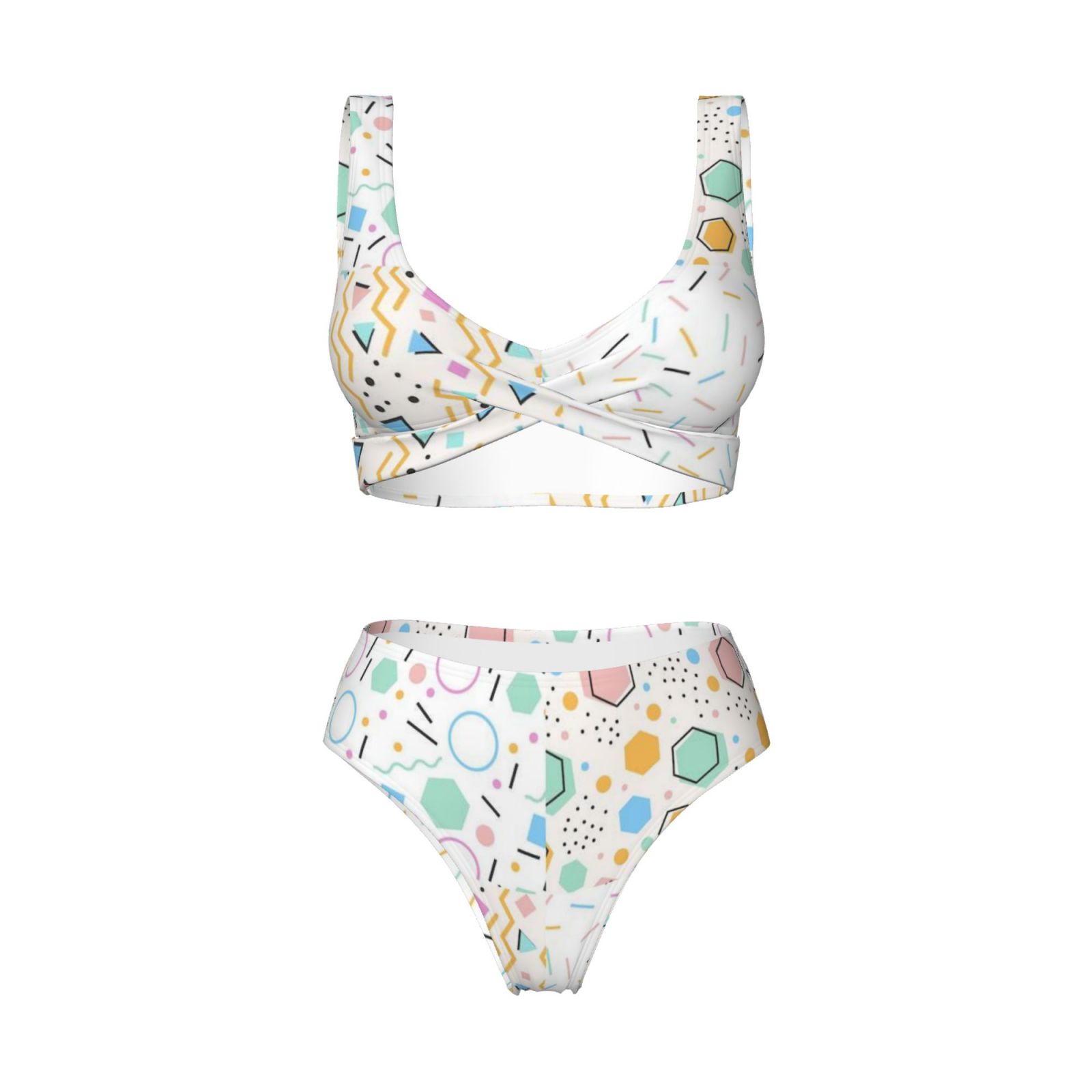 Women's two-piece cross bikini