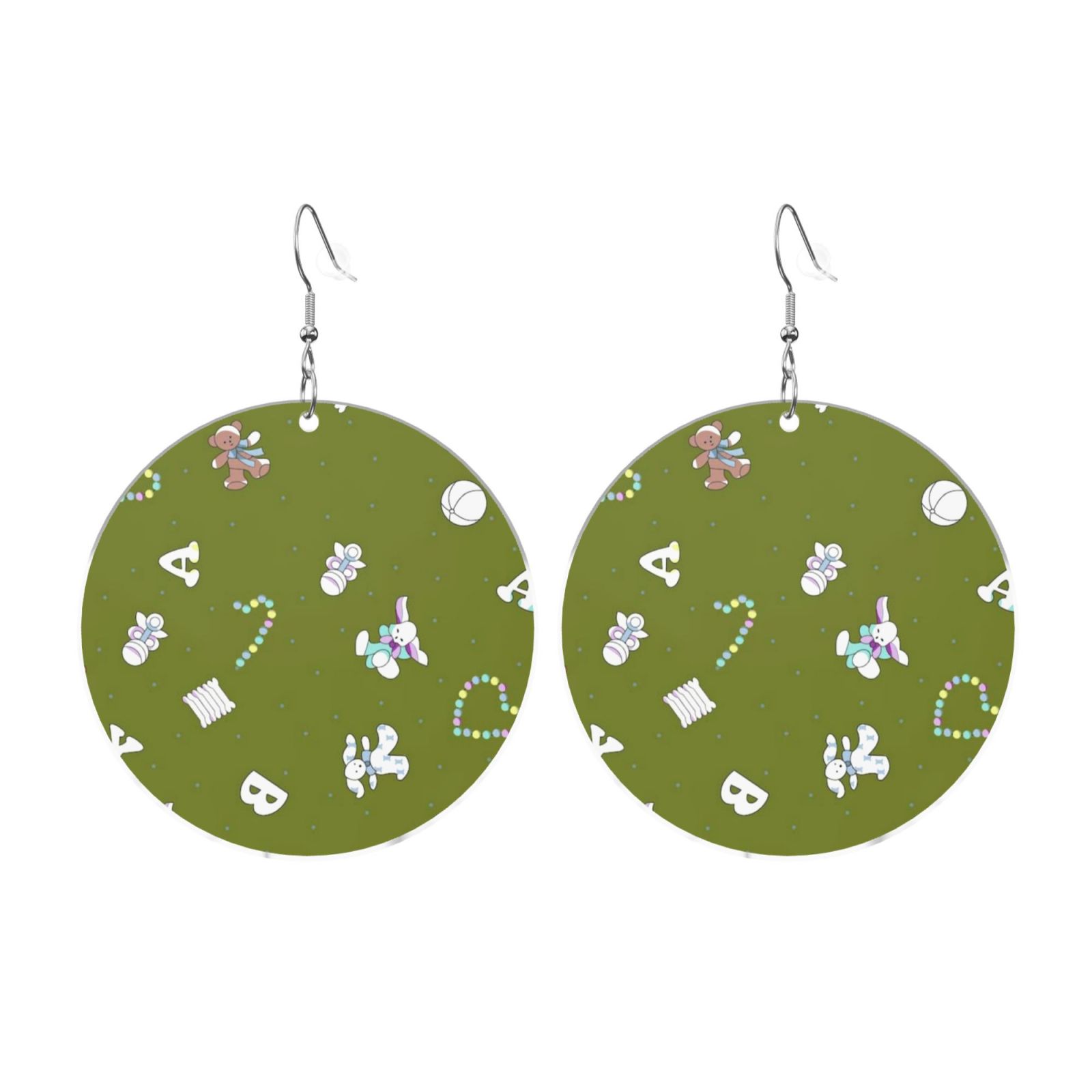 Round acrylic earrings