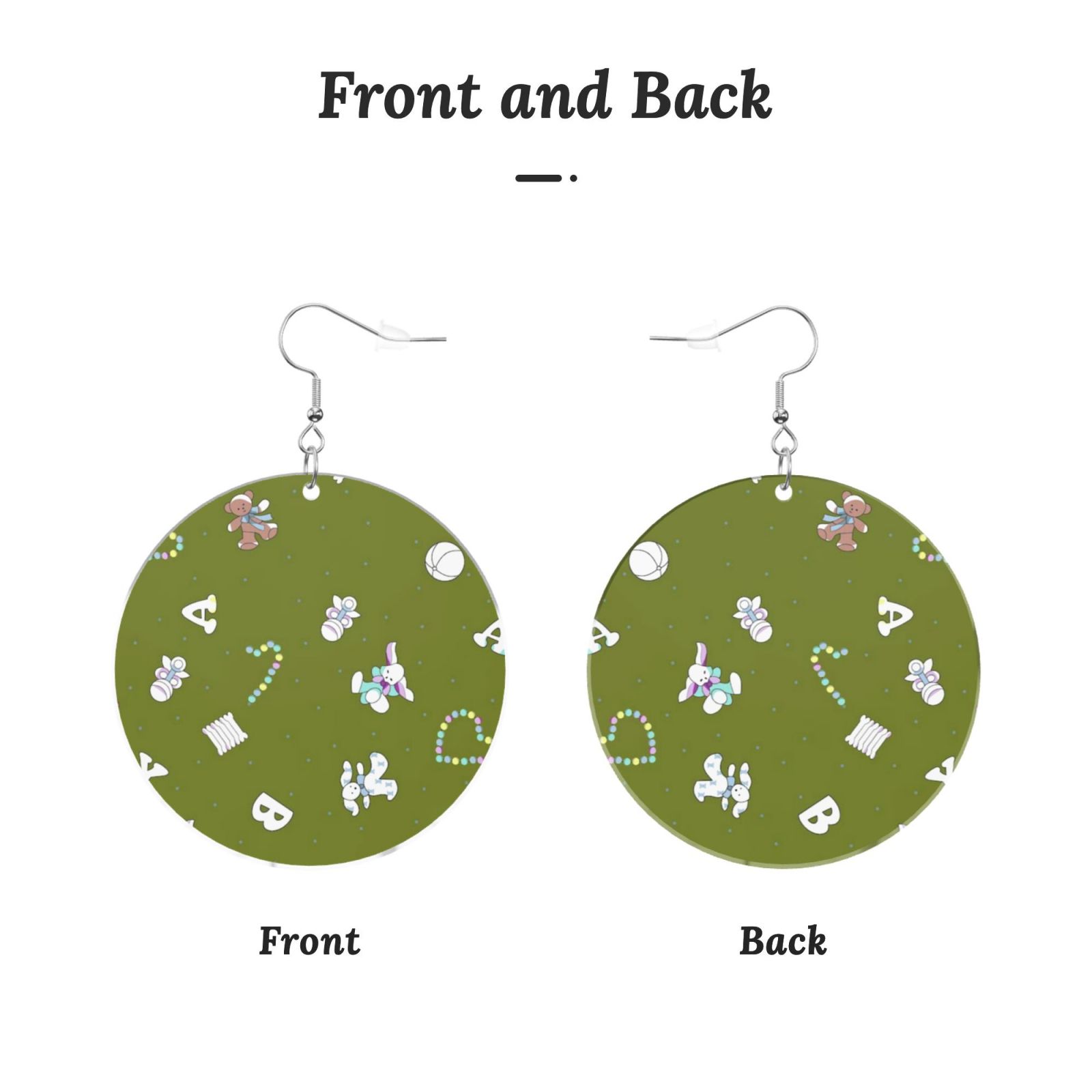 Round acrylic earrings