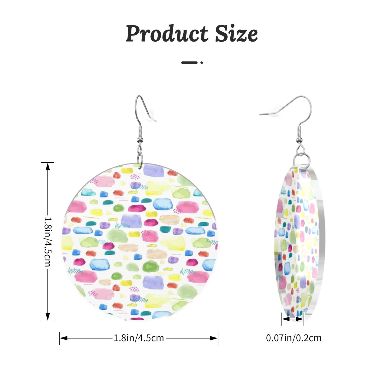 Round acrylic earrings