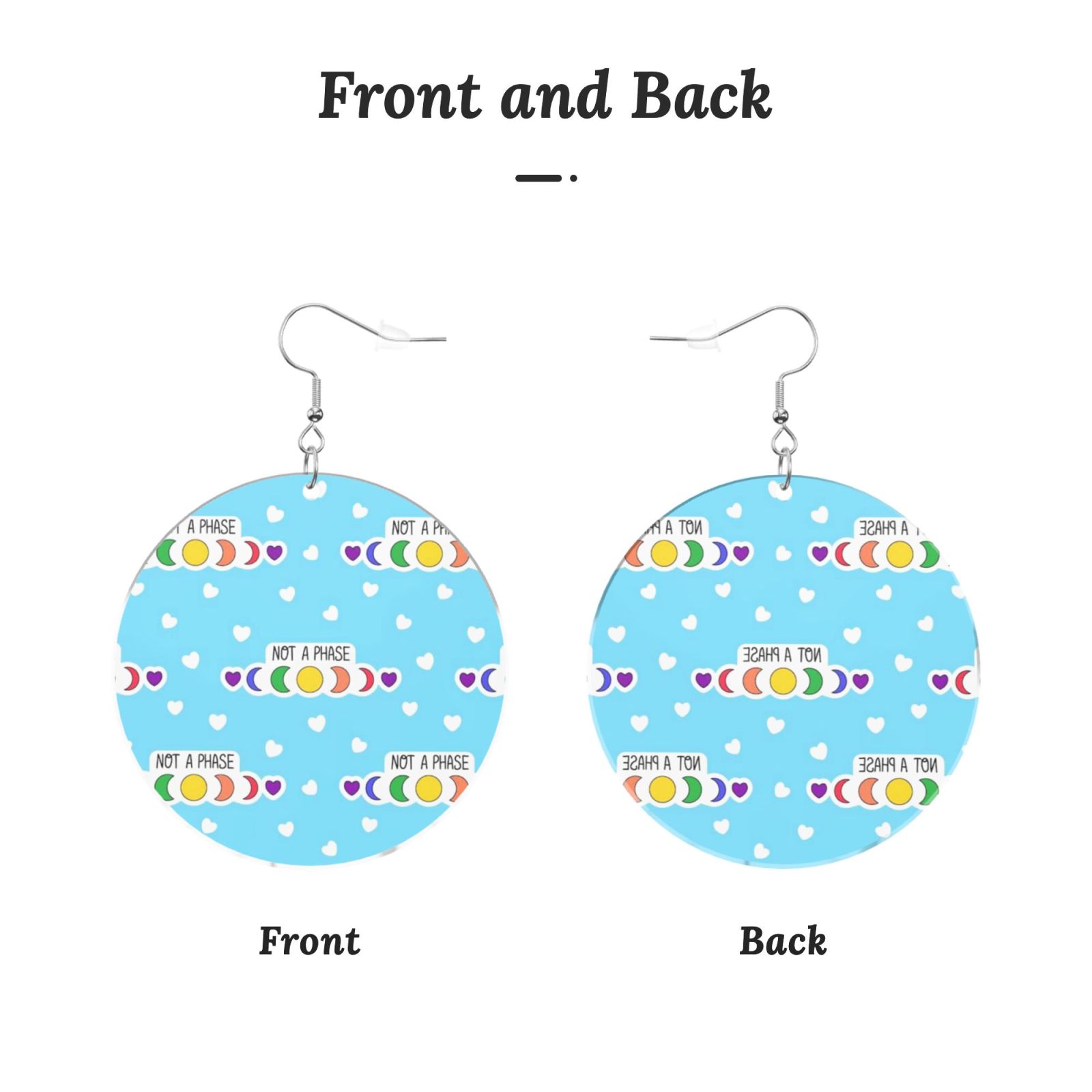 Round acrylic earrings