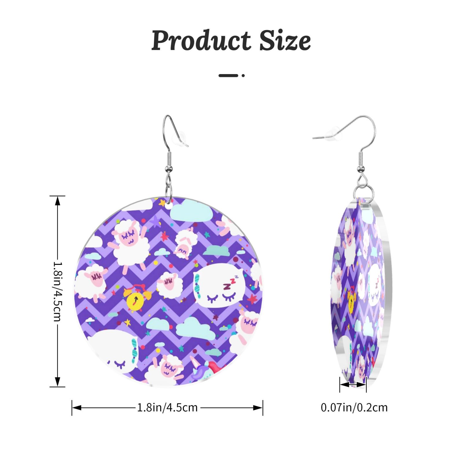 Round acrylic earrings