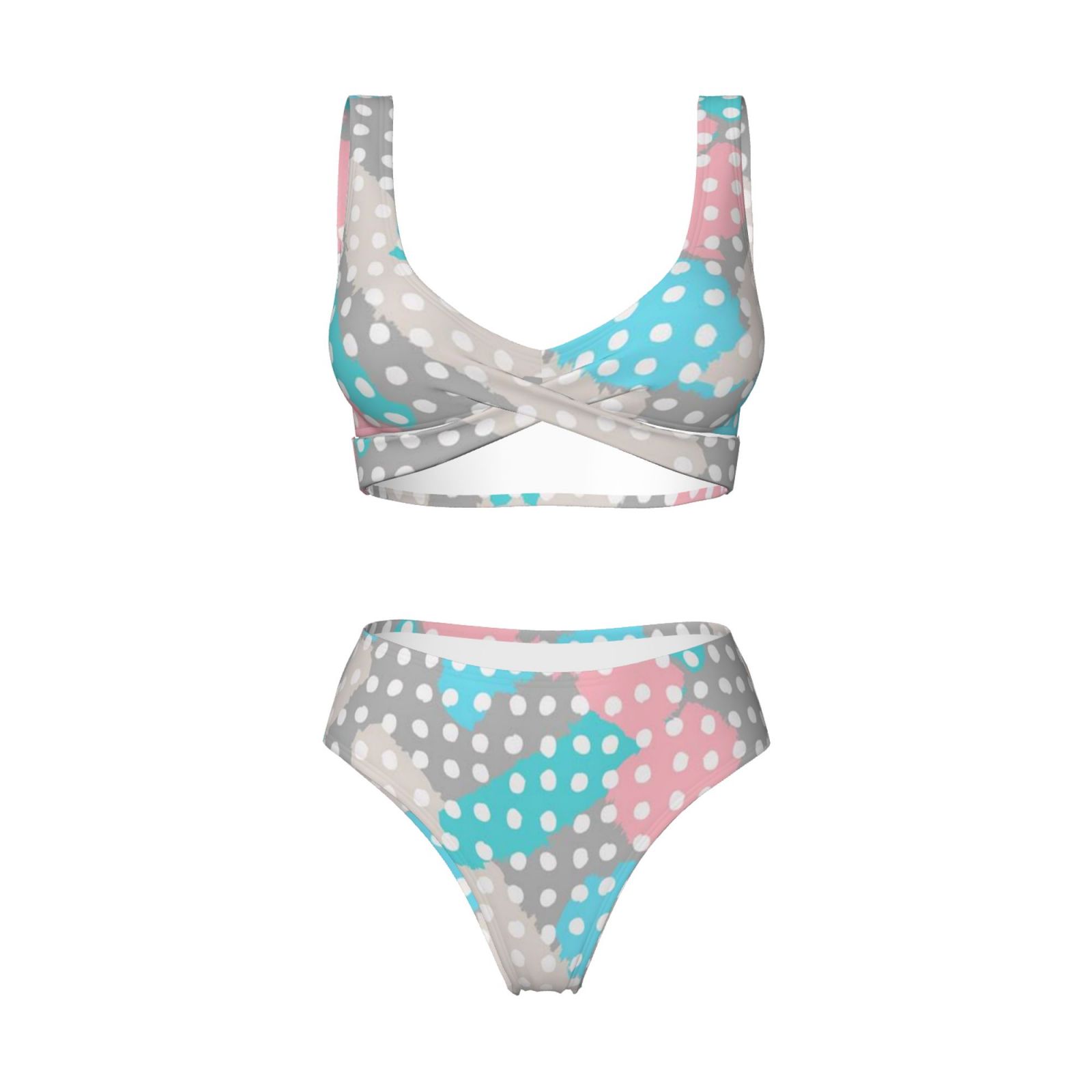 Women's two-piece cross bikini