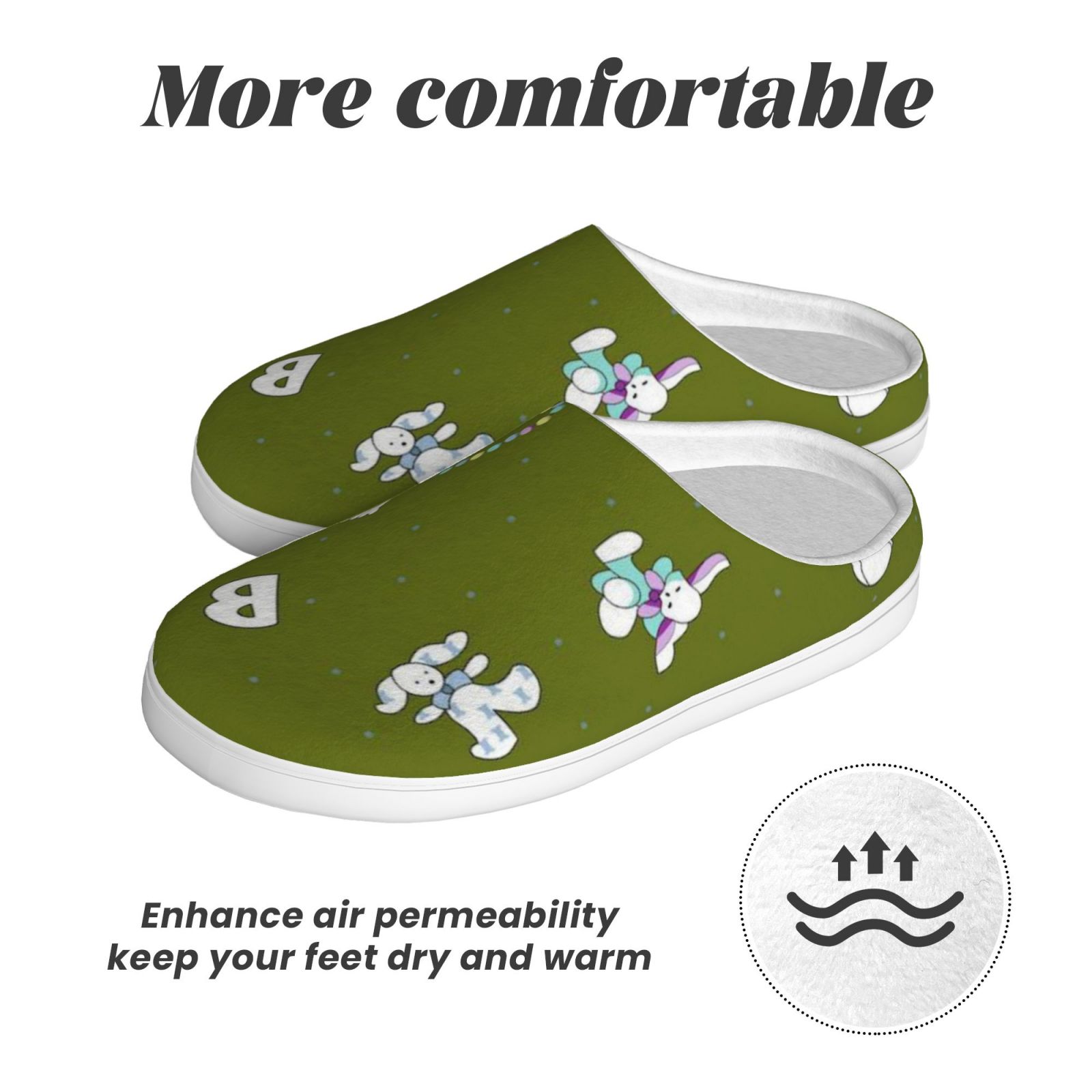 Adult TPR cotton slippers