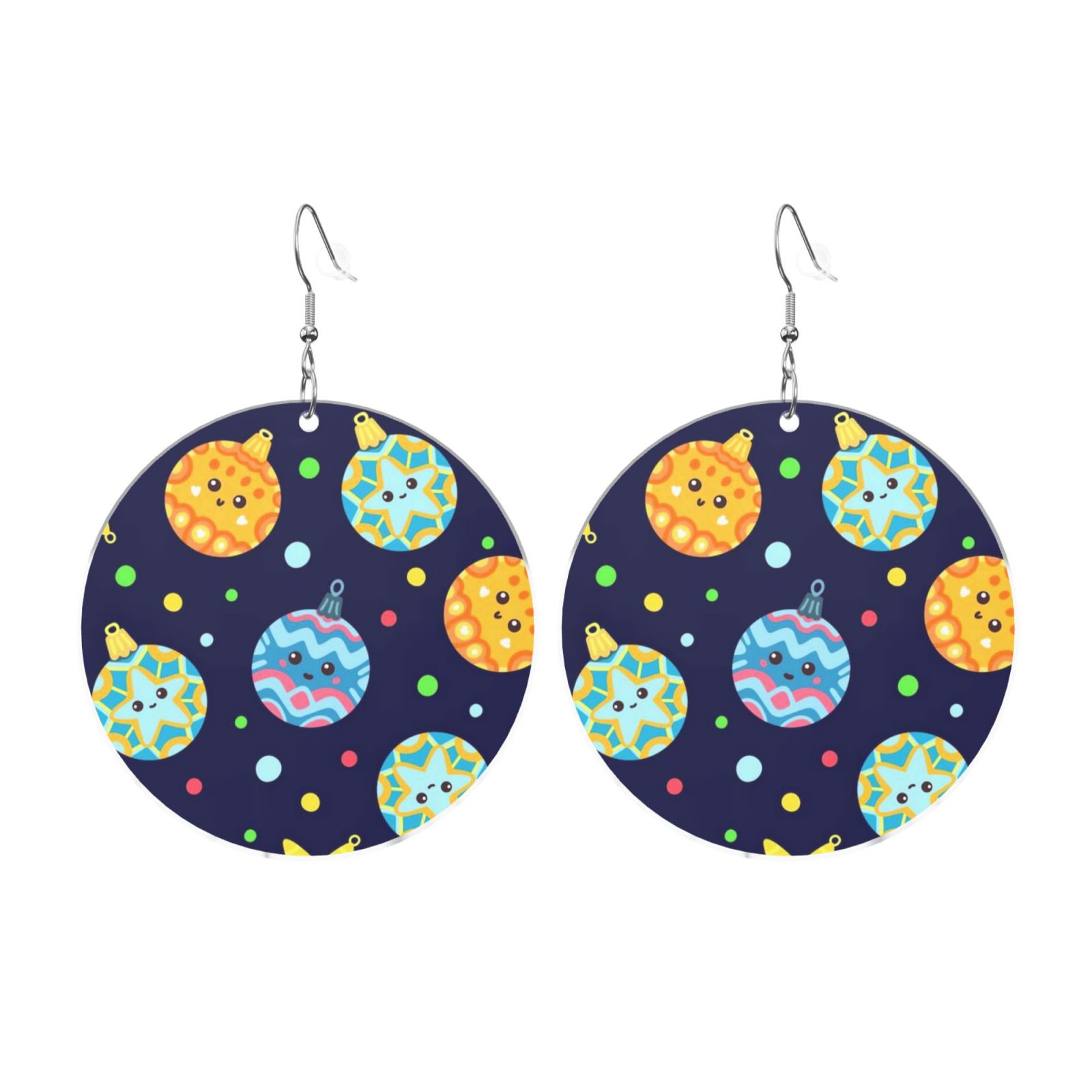 Round acrylic earrings