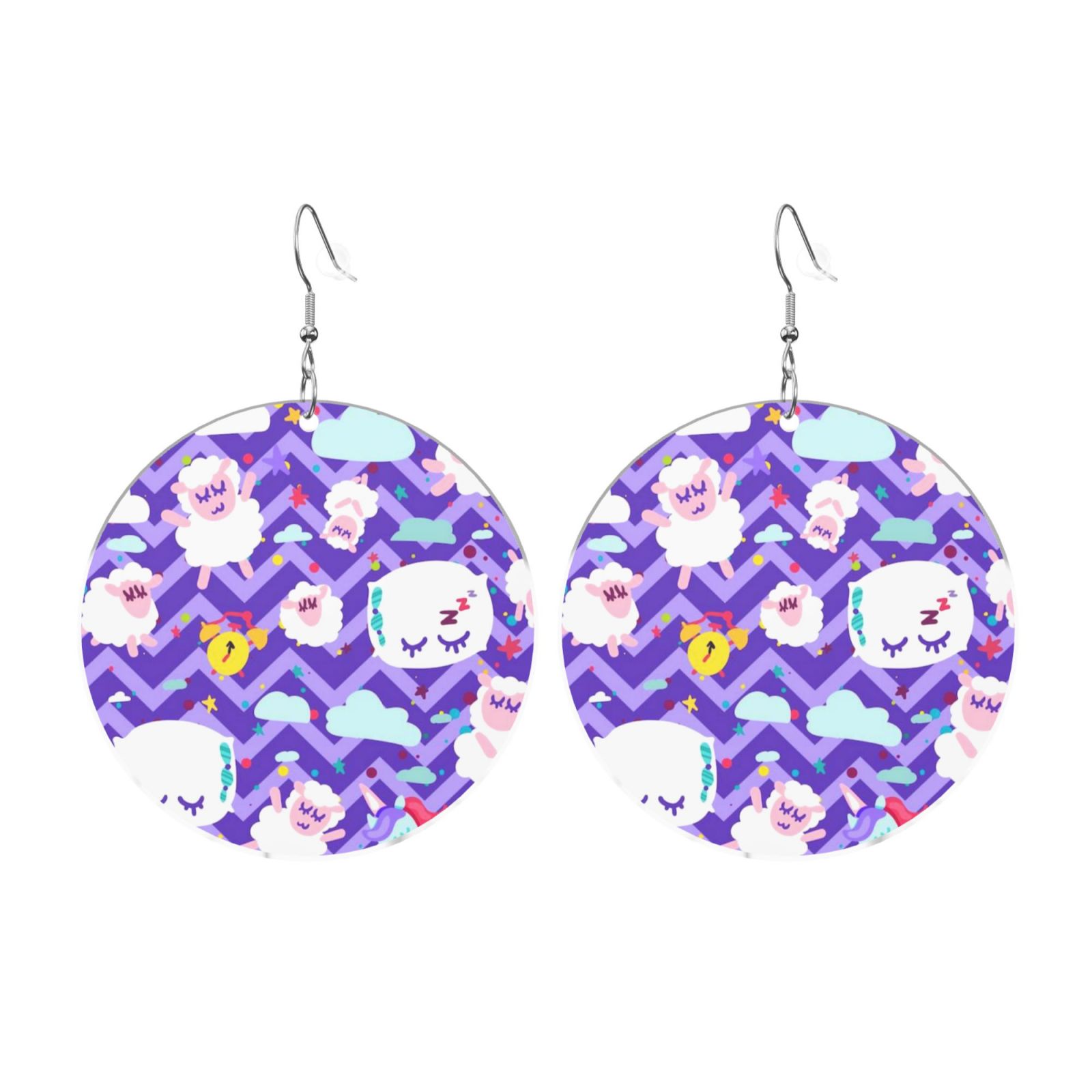 Round acrylic earrings