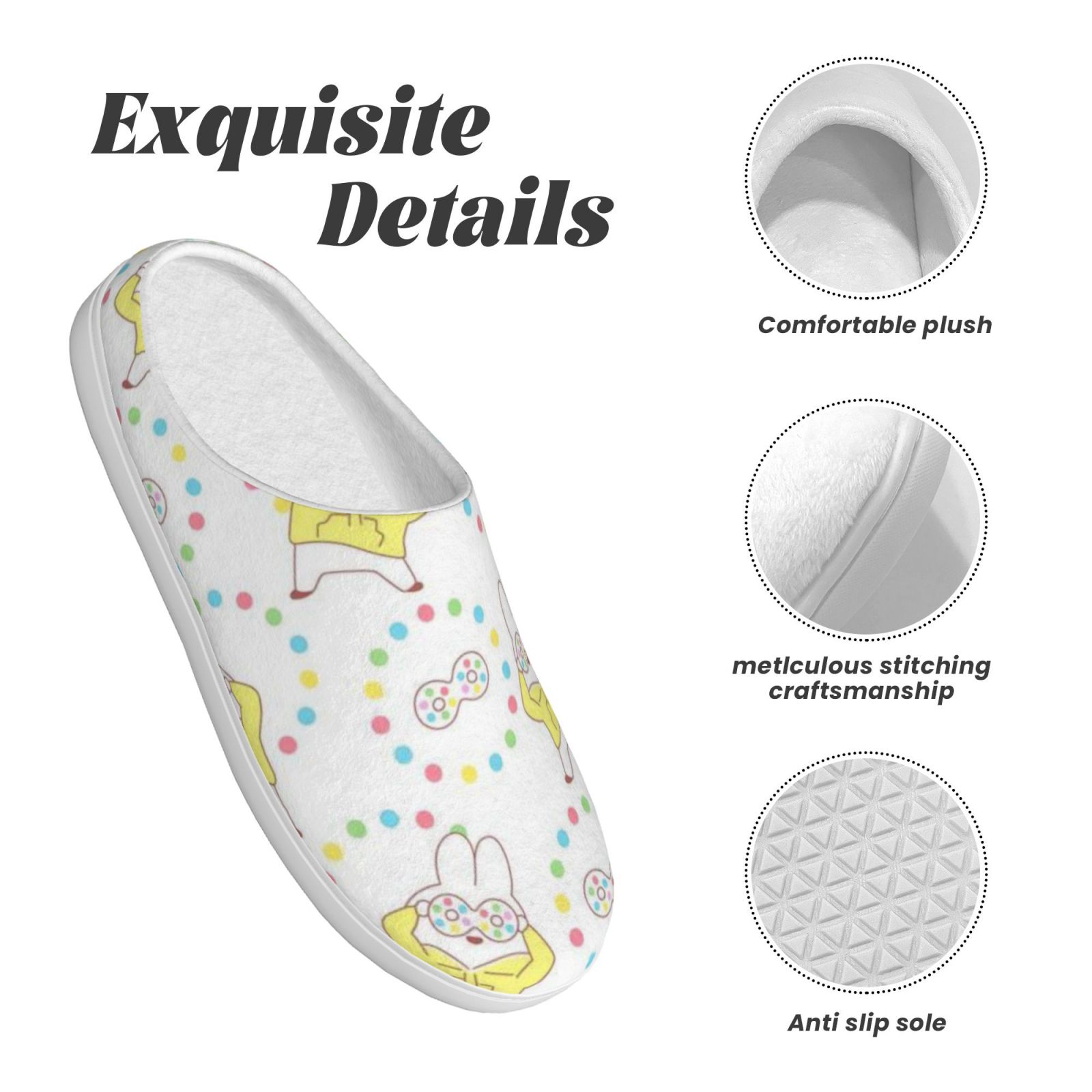 Adult TPR cotton slippers