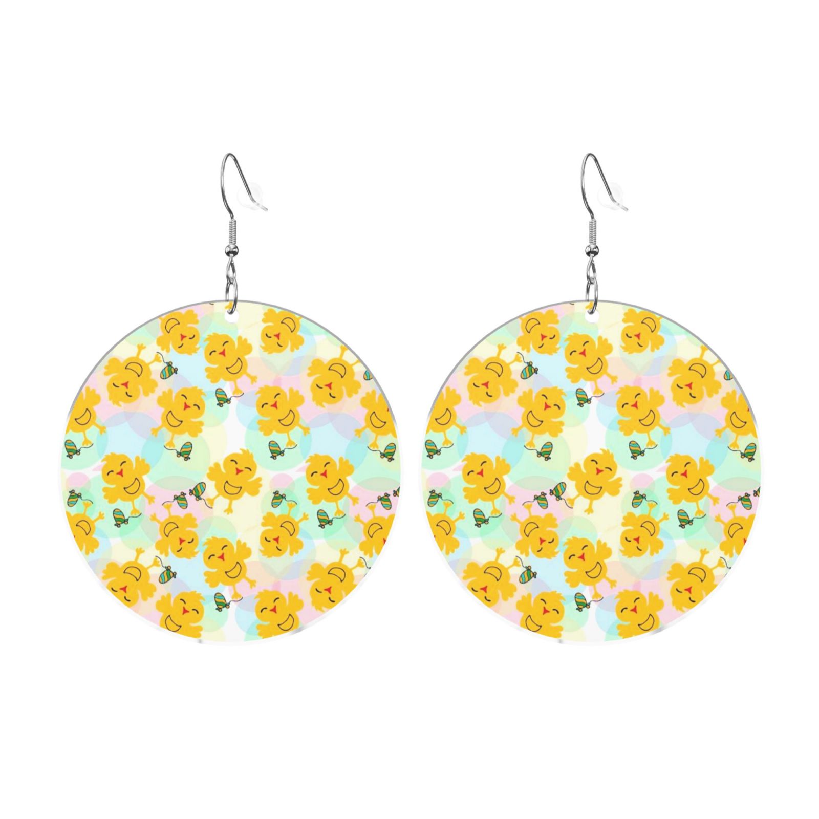 Round acrylic earrings