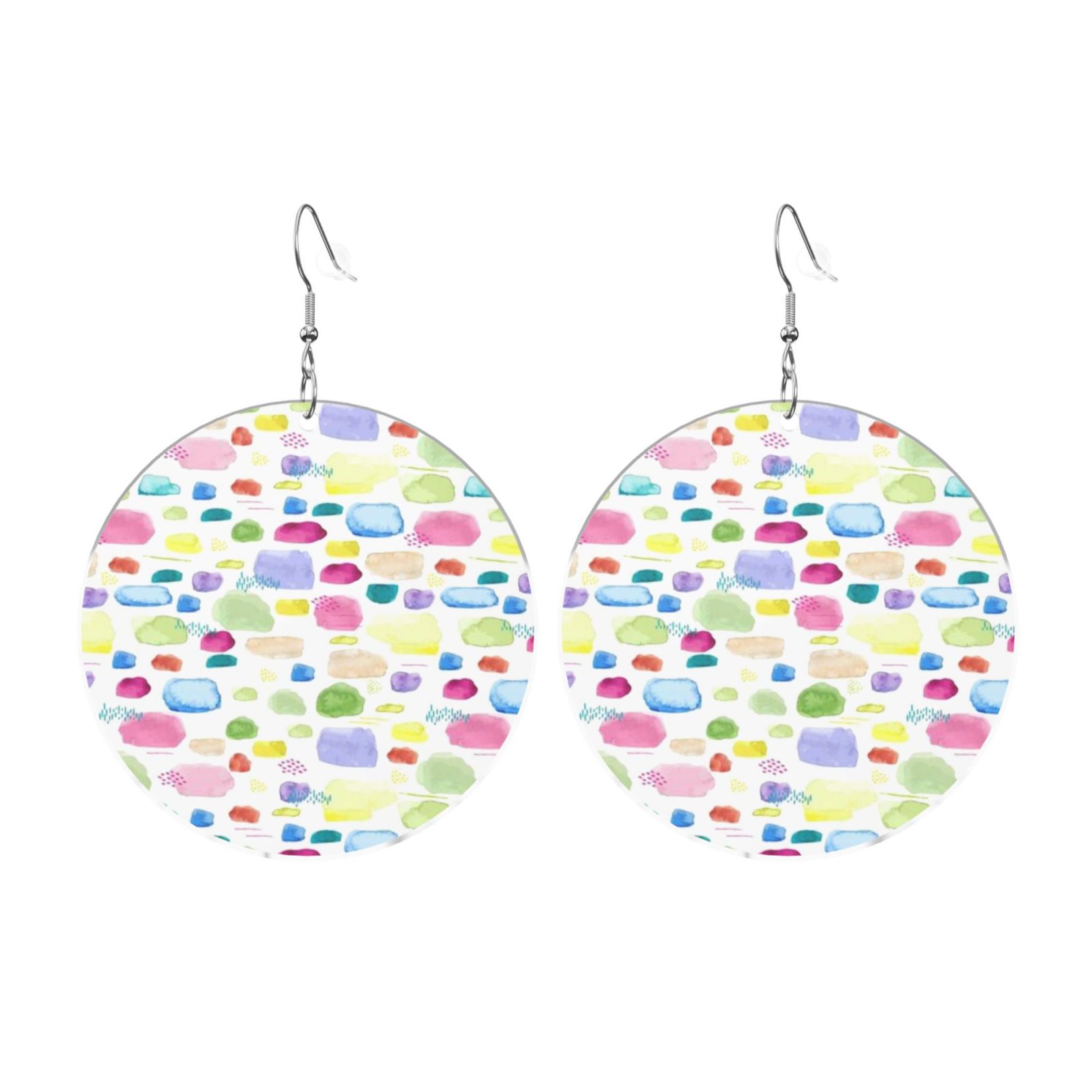 Round acrylic earrings