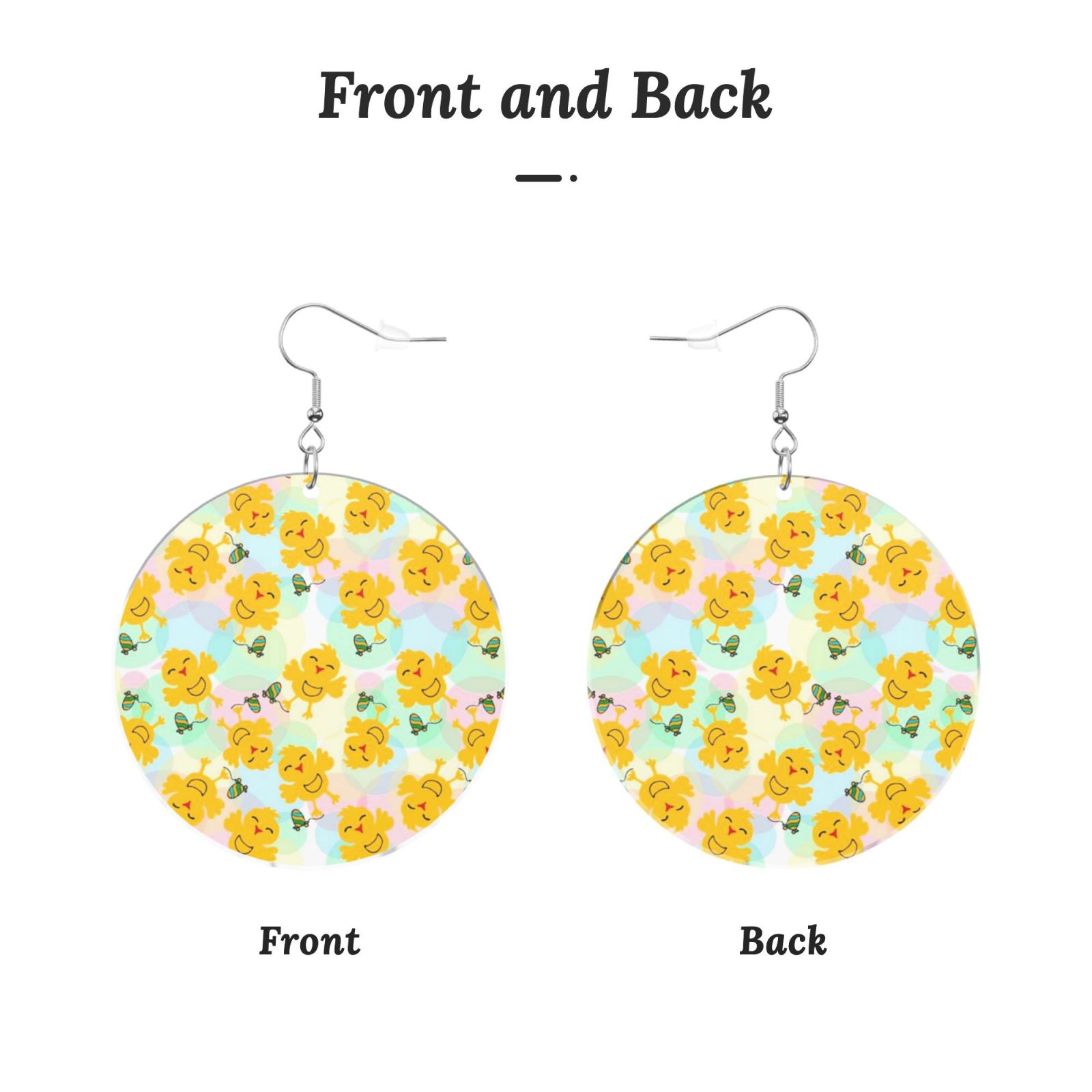 Round acrylic earrings