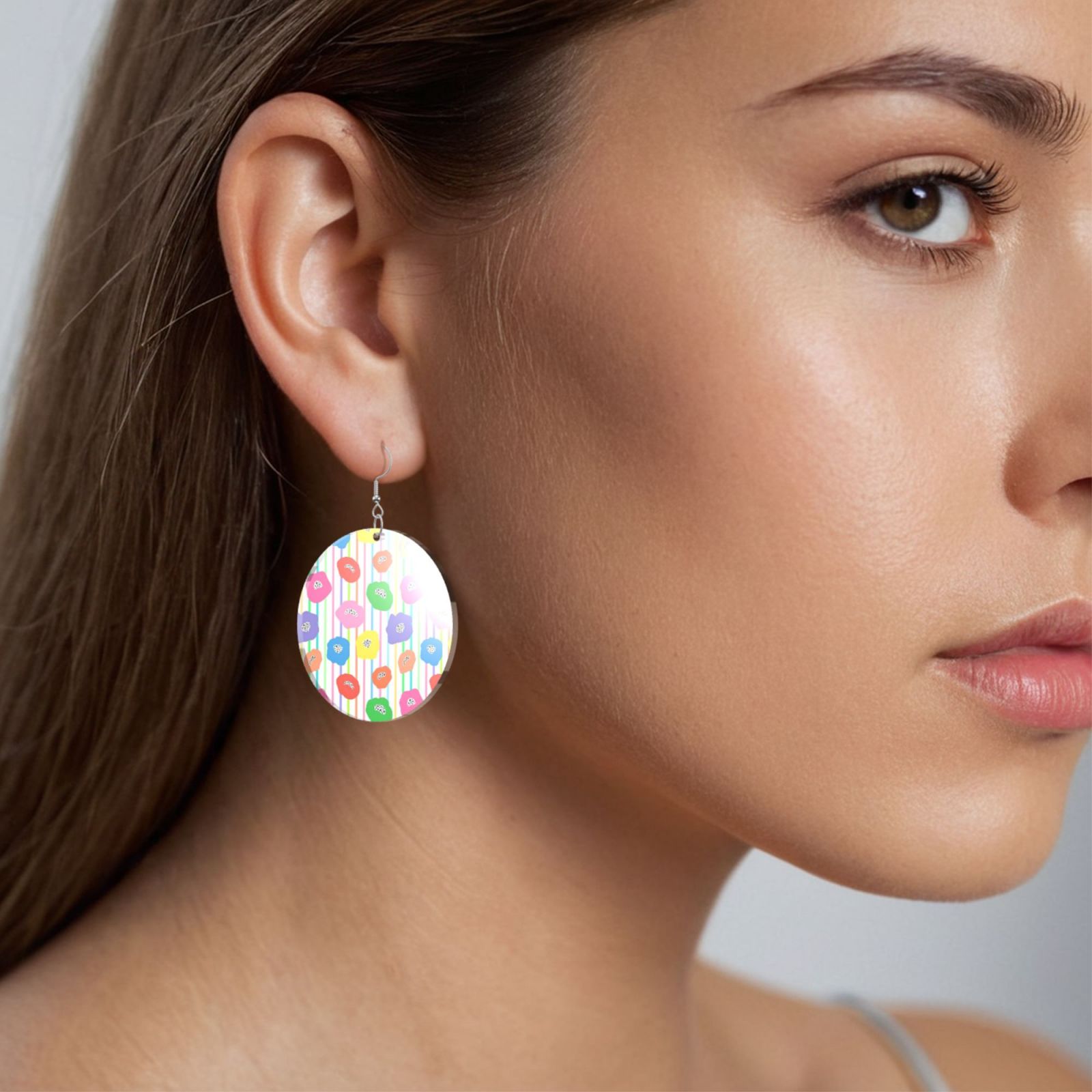 Round acrylic earrings