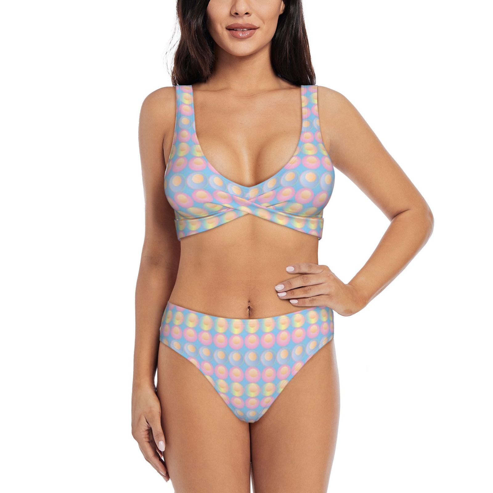 Women's two-piece cross bikini