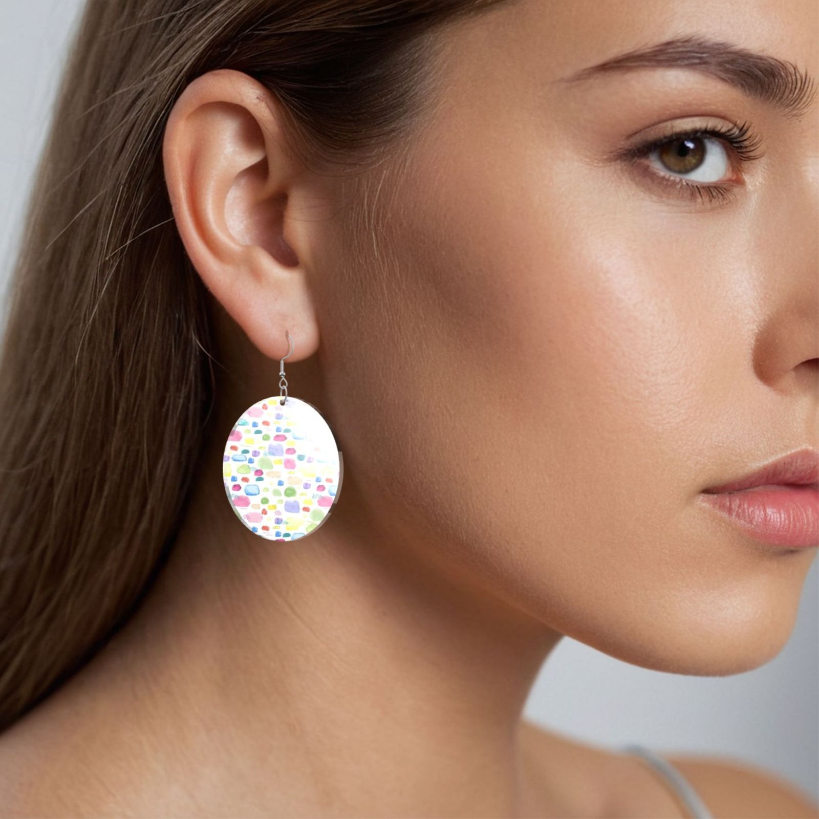 Round acrylic earrings