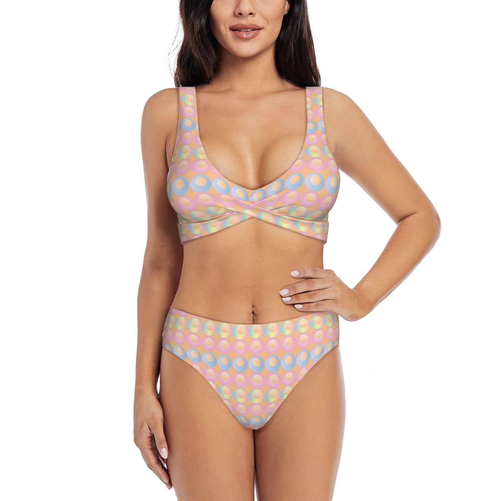 Women's two-piece cross bikini