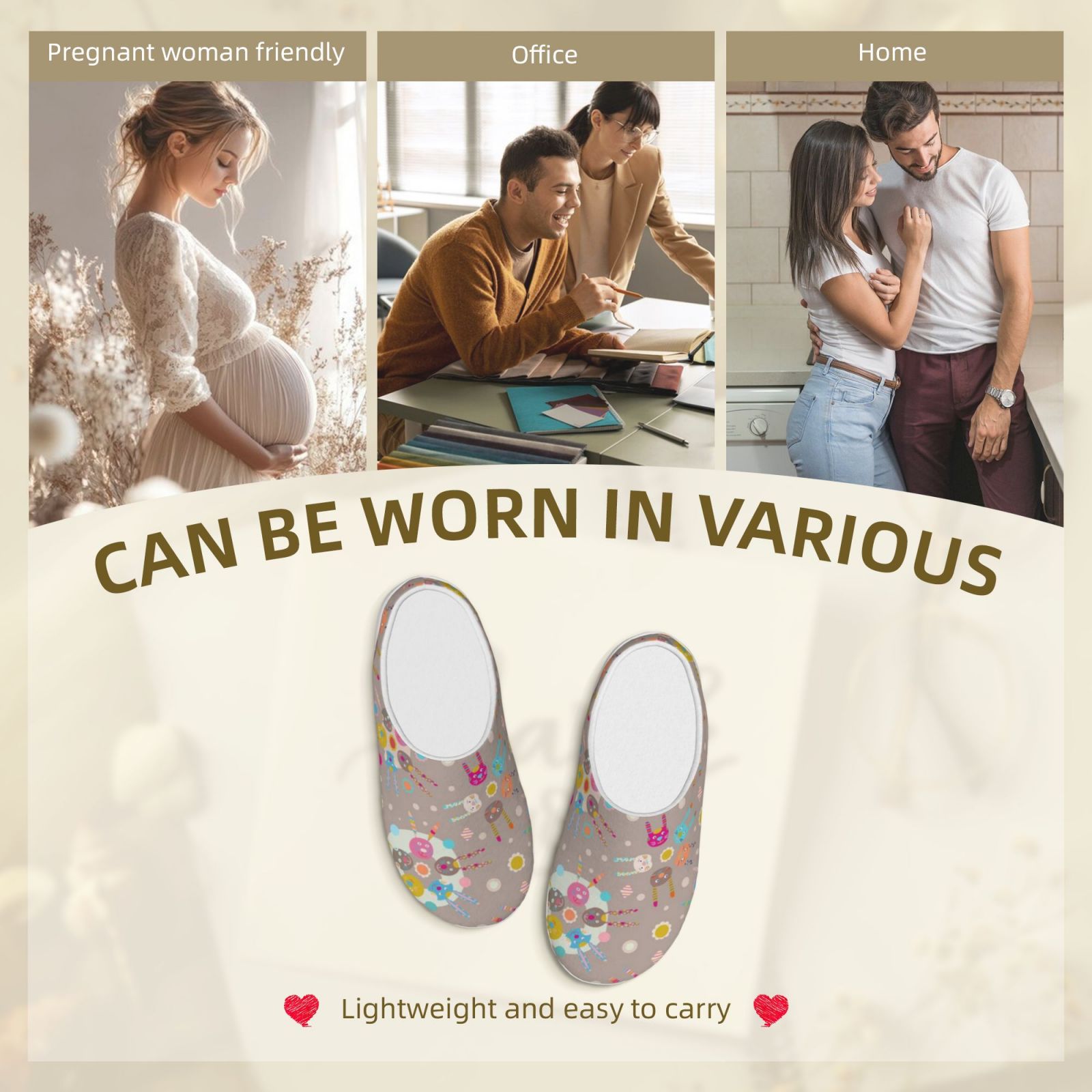 Adult TPR cotton slippers