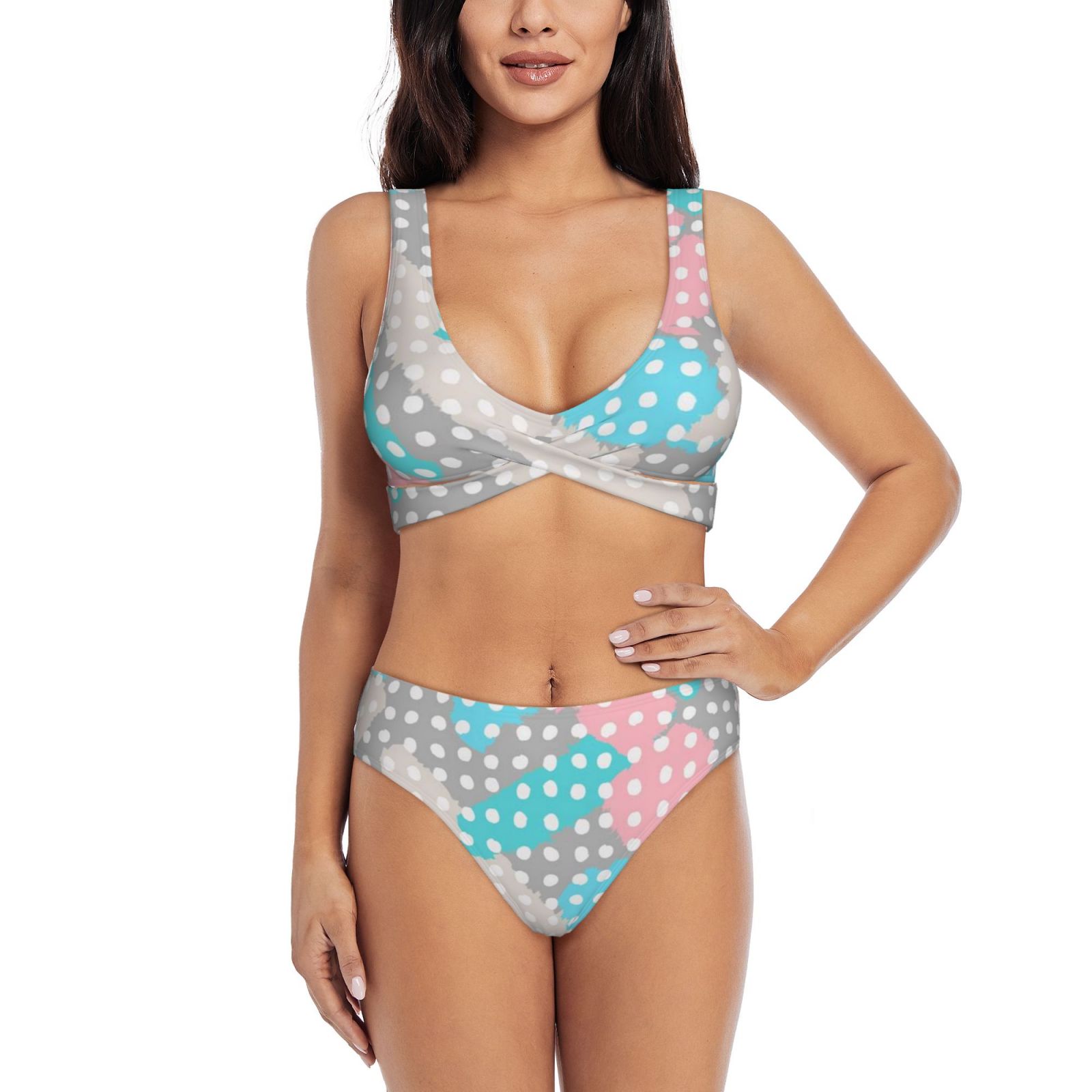 Women's two-piece cross bikini