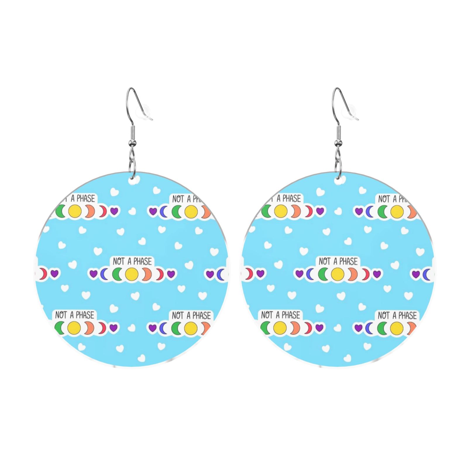 Round acrylic earrings