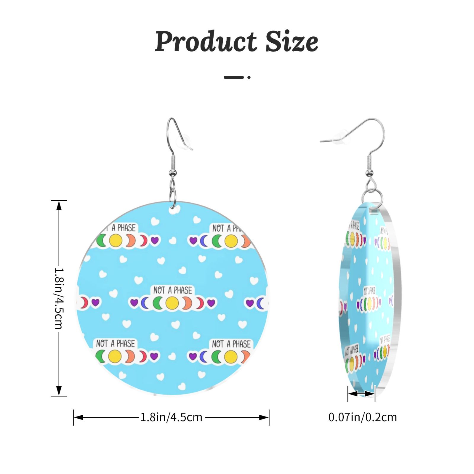 Round acrylic earrings