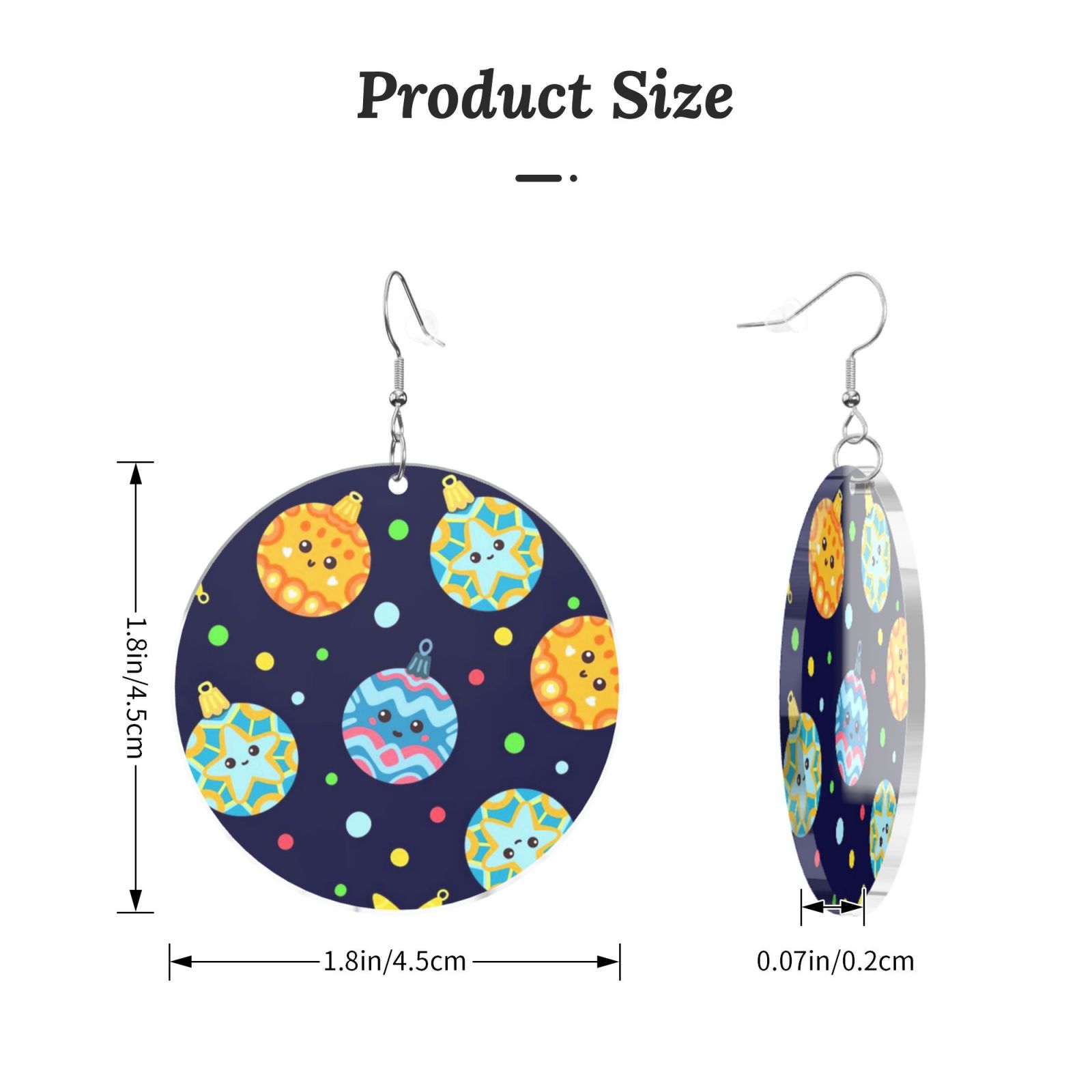 Round acrylic earrings