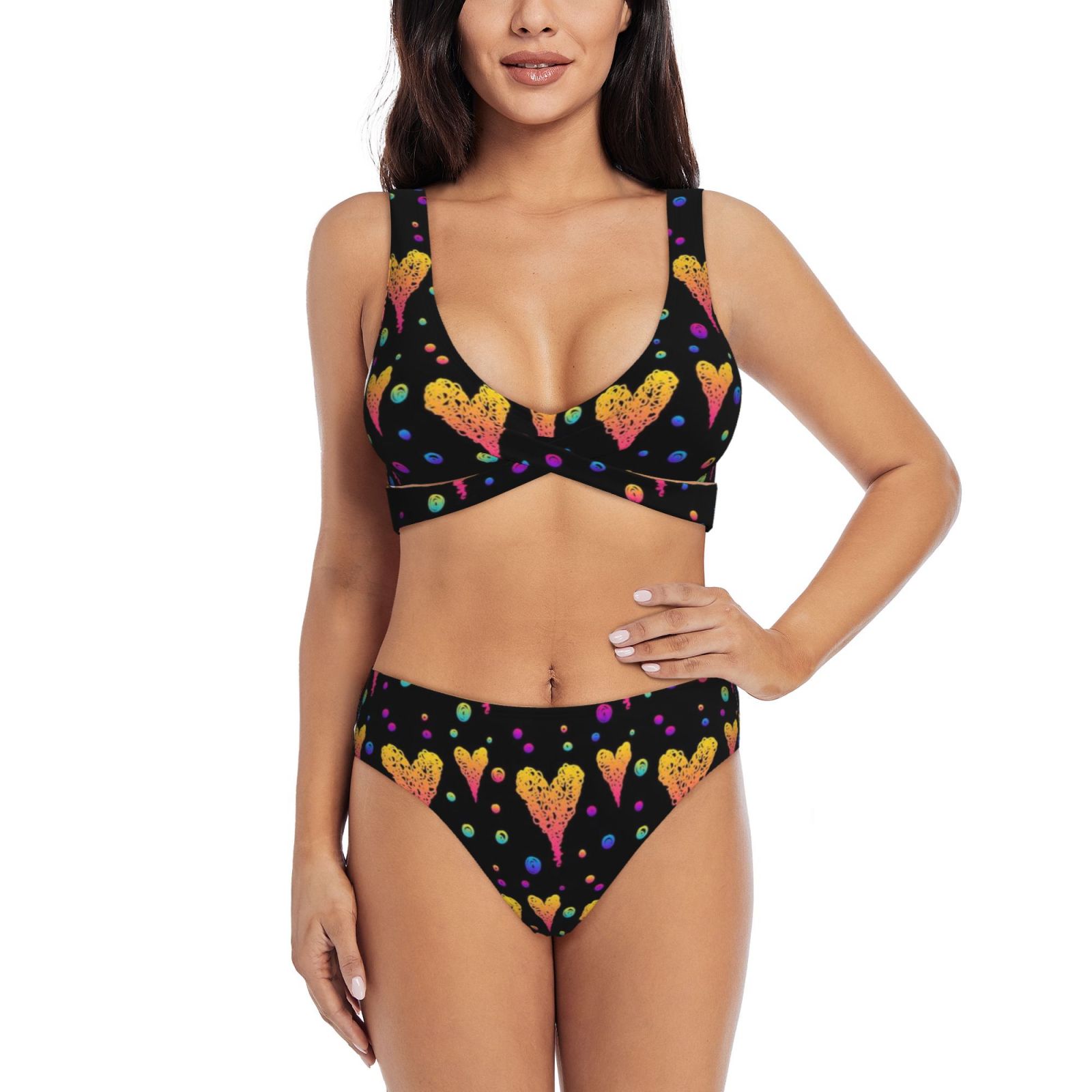 Women's two-piece cross bikini