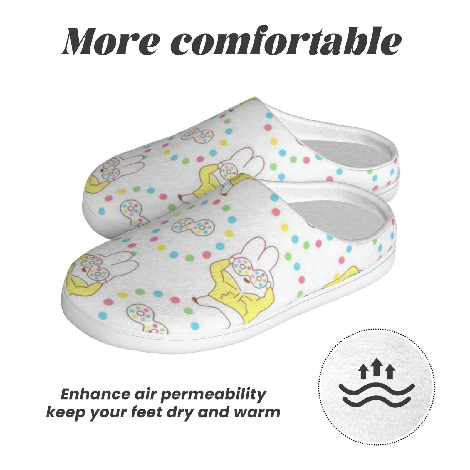 Adult TPR cotton slippers