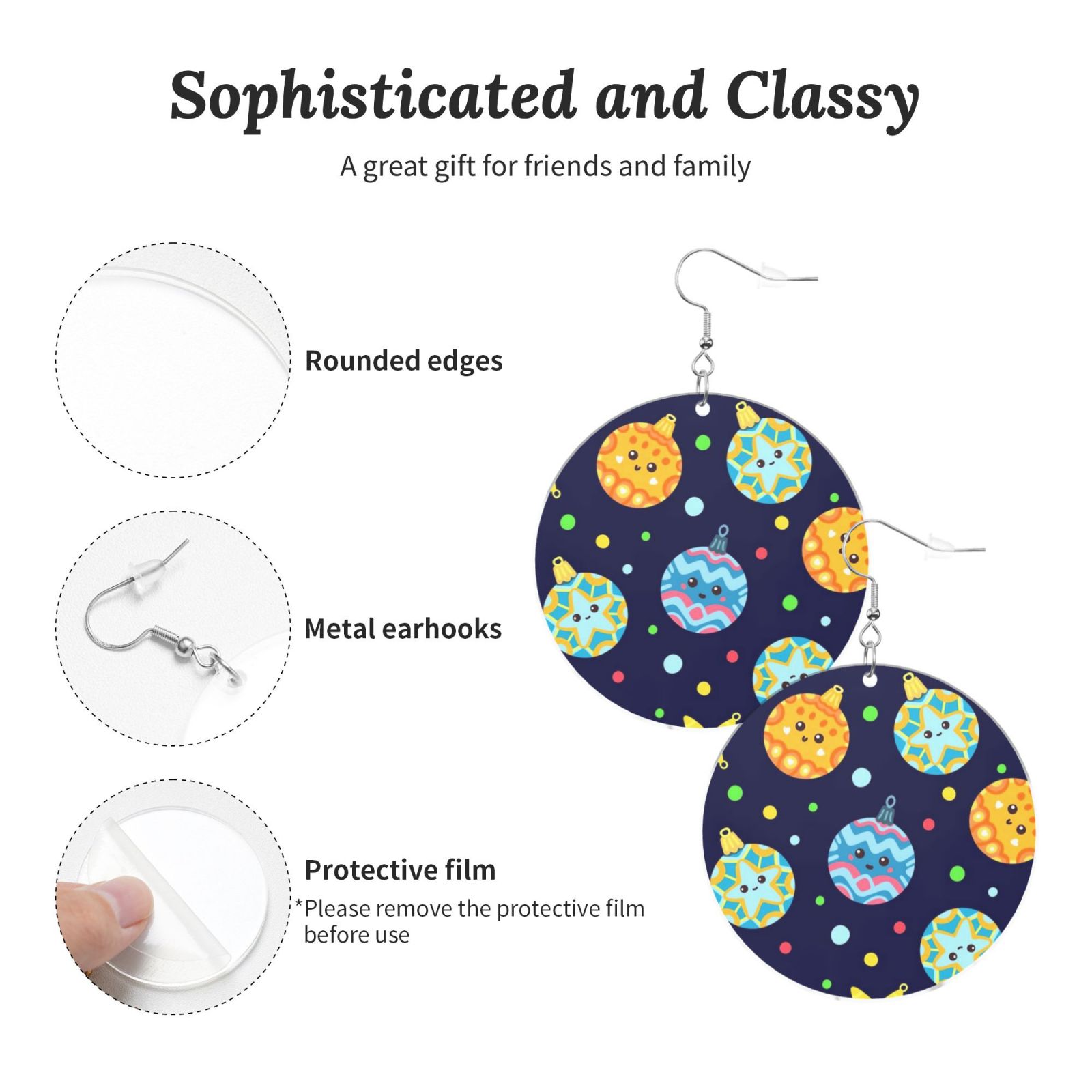 Round acrylic earrings