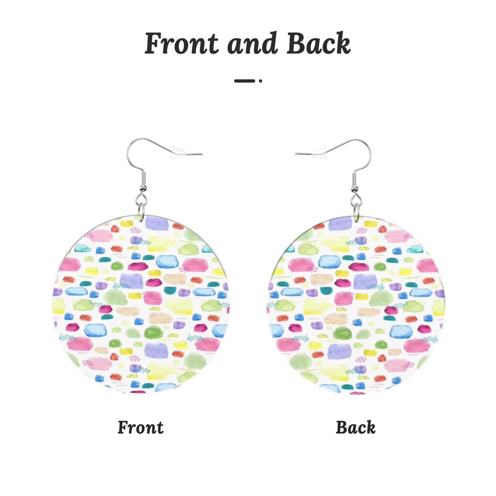 Round acrylic earrings