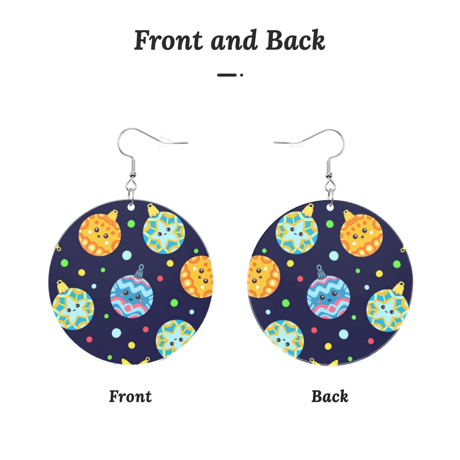 Round acrylic earrings