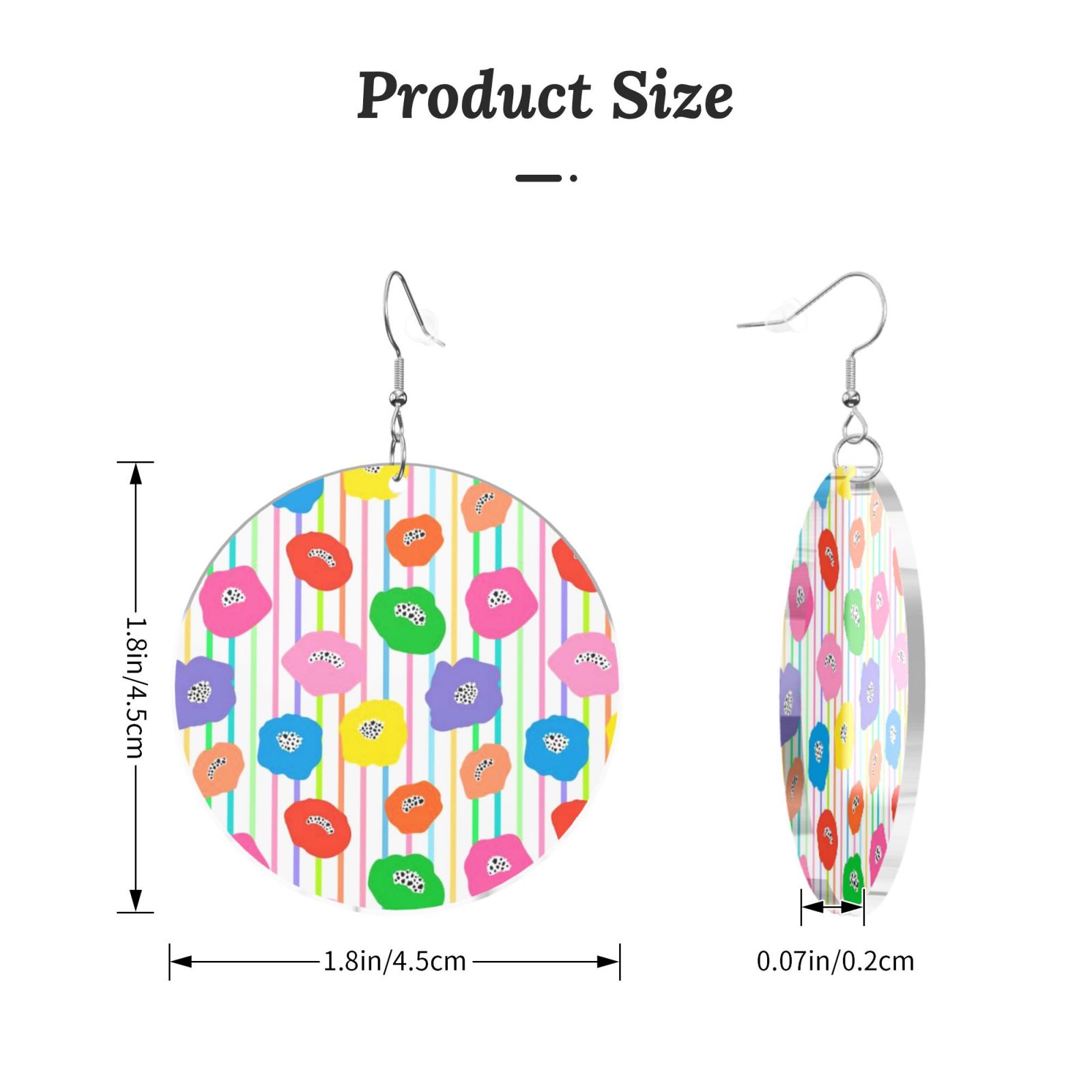 Round acrylic earrings