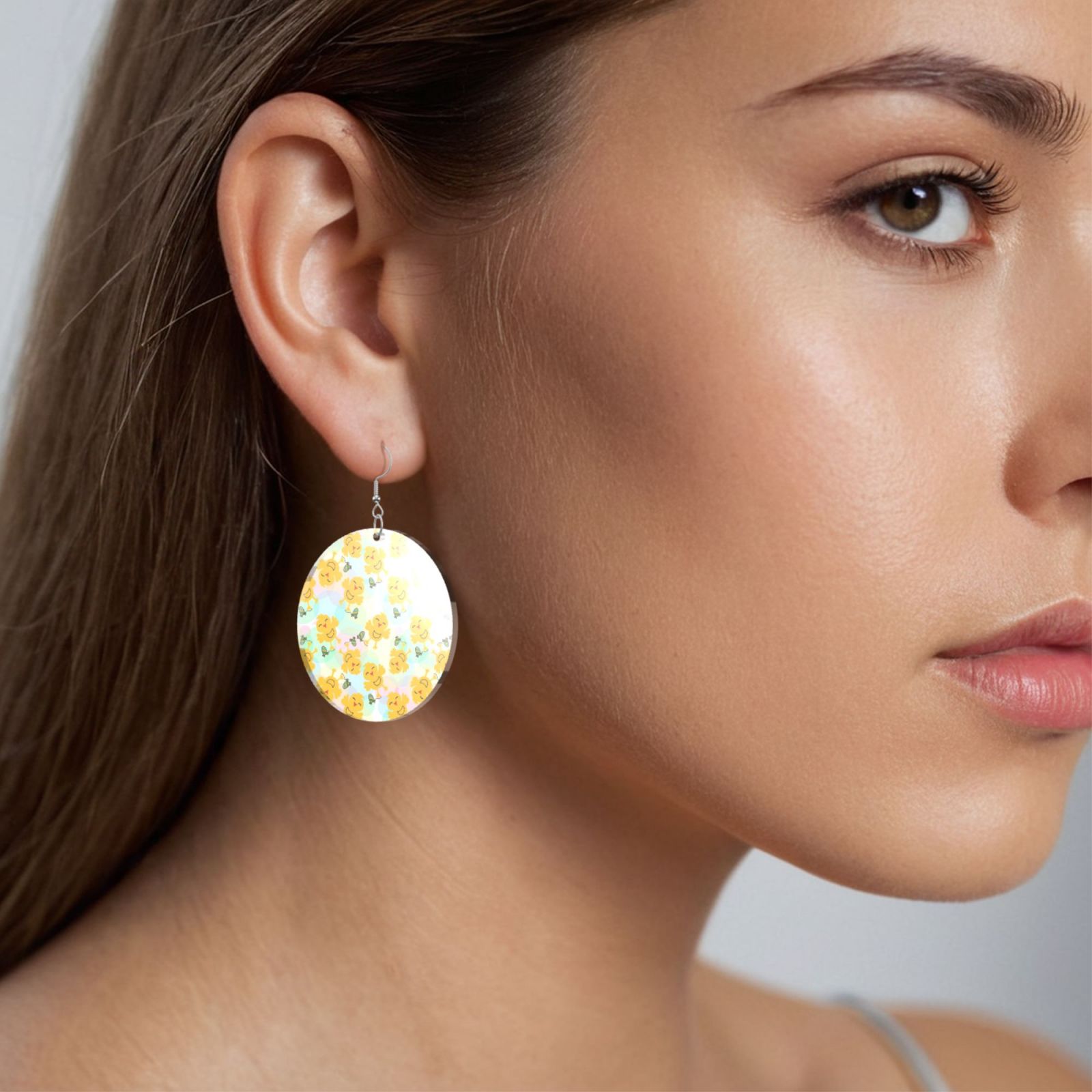 Round acrylic earrings