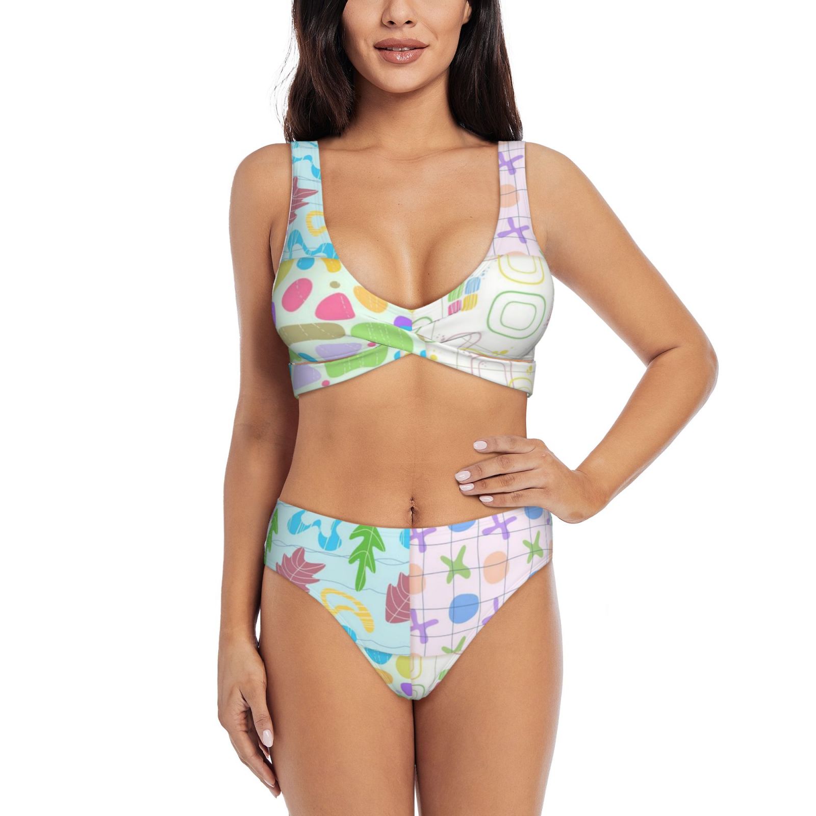 Women's two-piece cross bikini