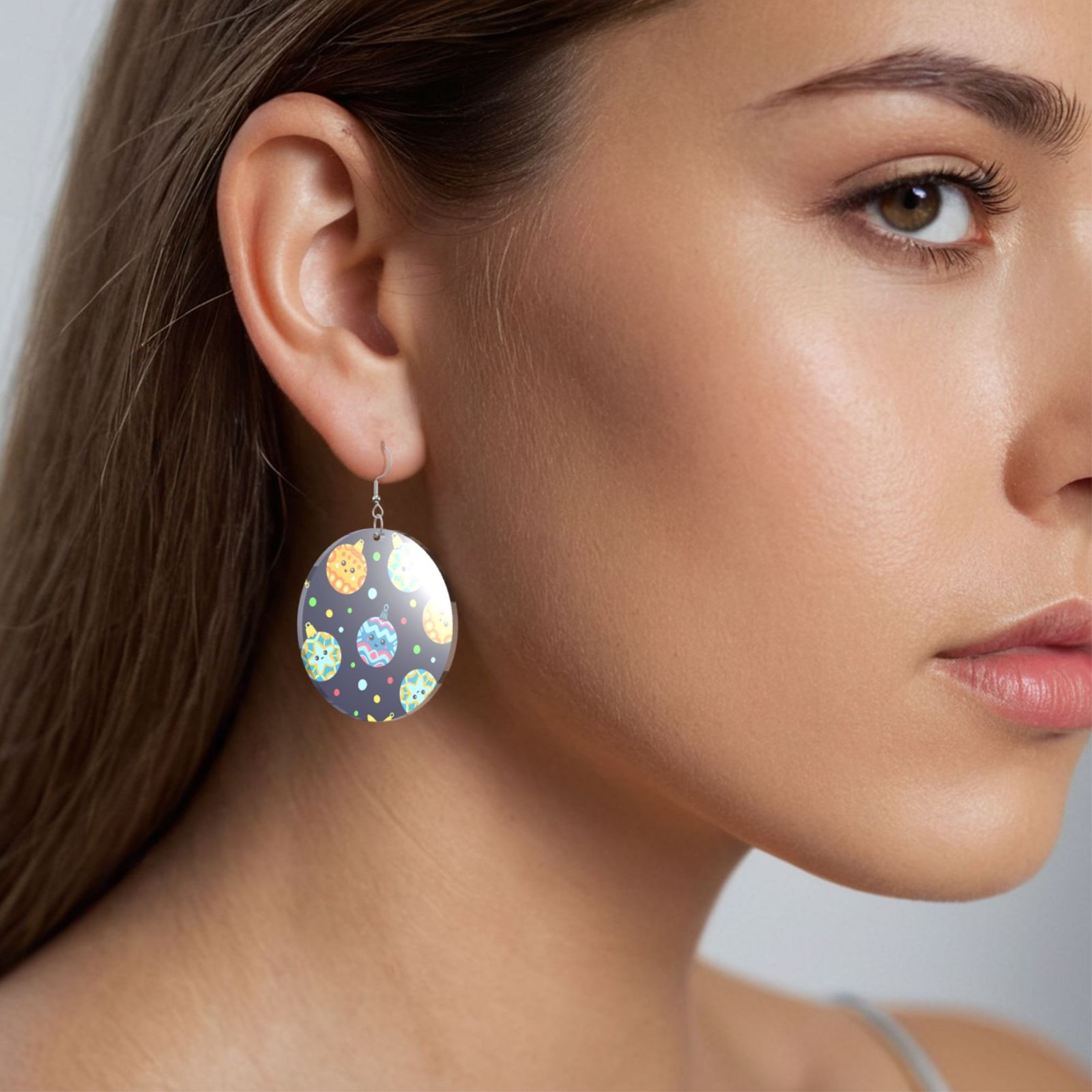 Round acrylic earrings