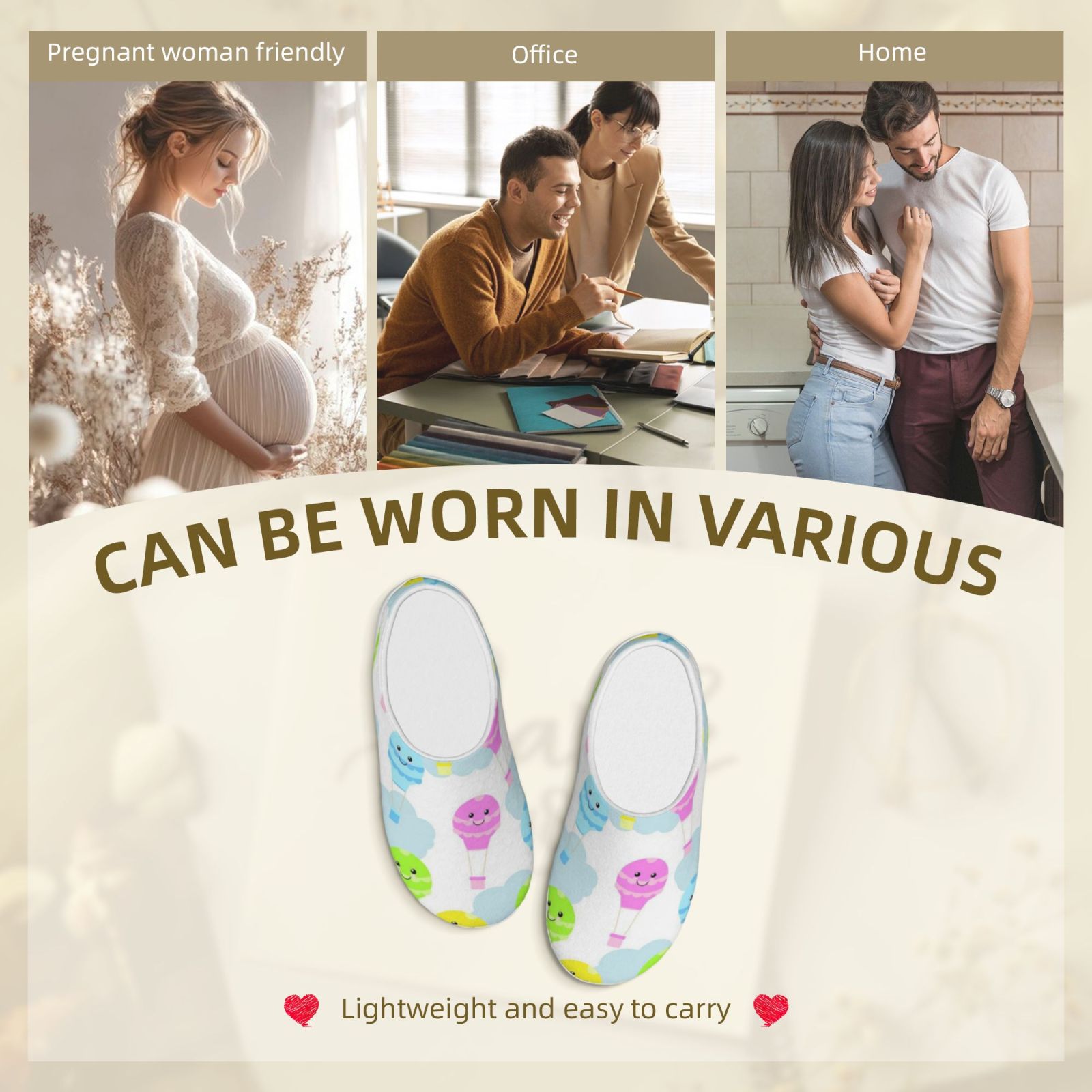 Adult TPR cotton slippers