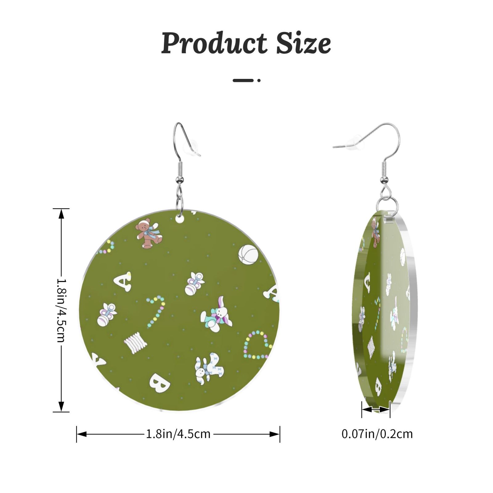 Round acrylic earrings