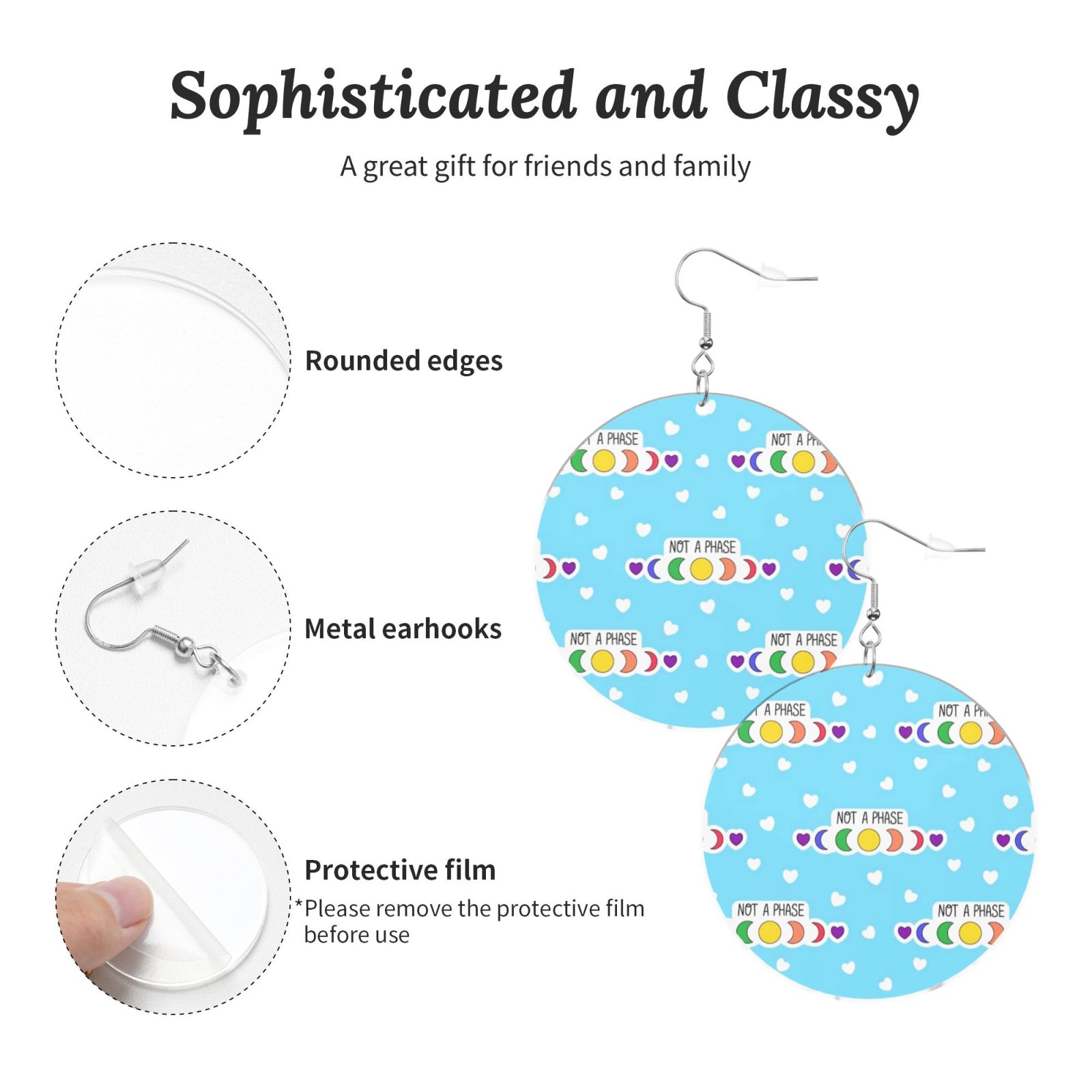Round acrylic earrings