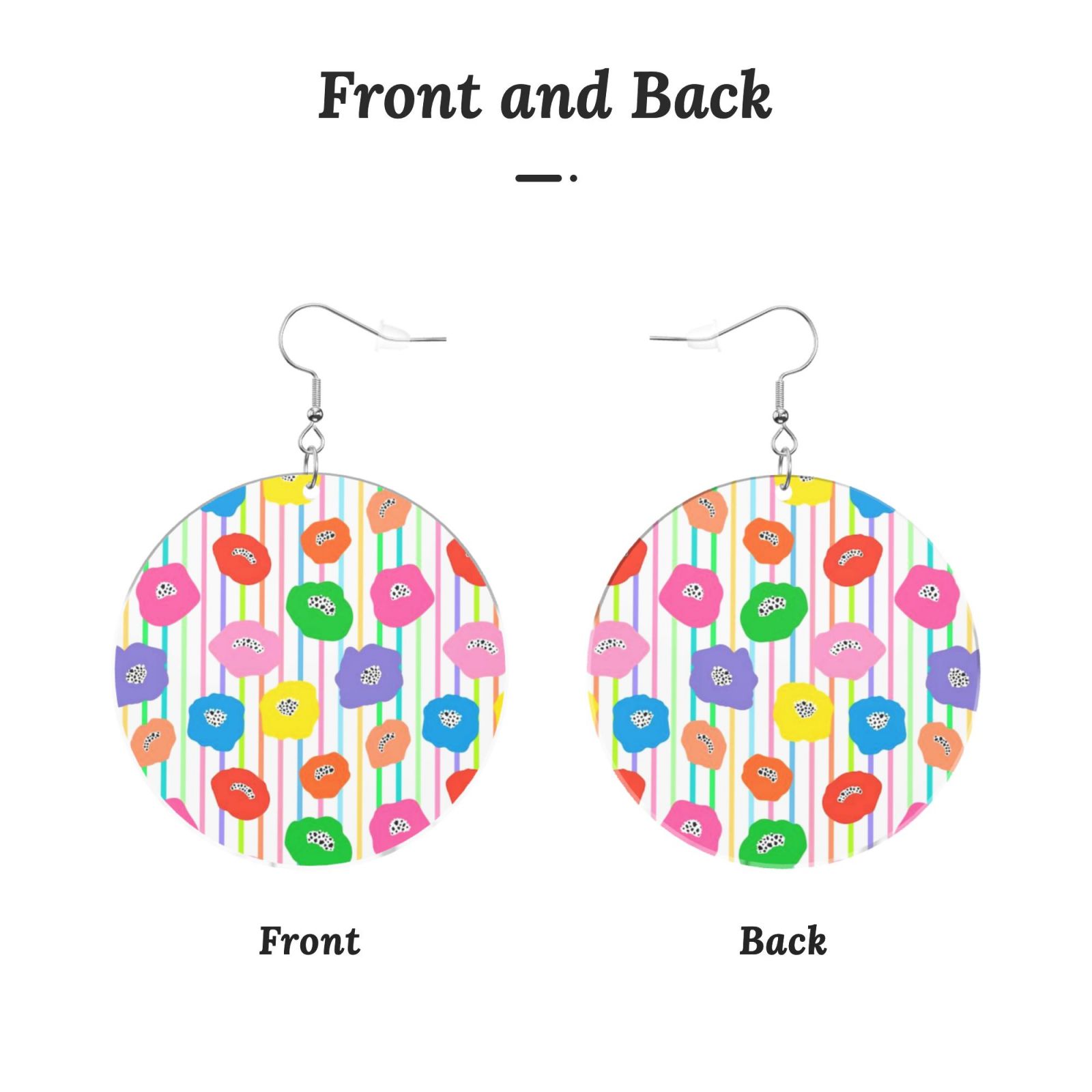 Round acrylic earrings