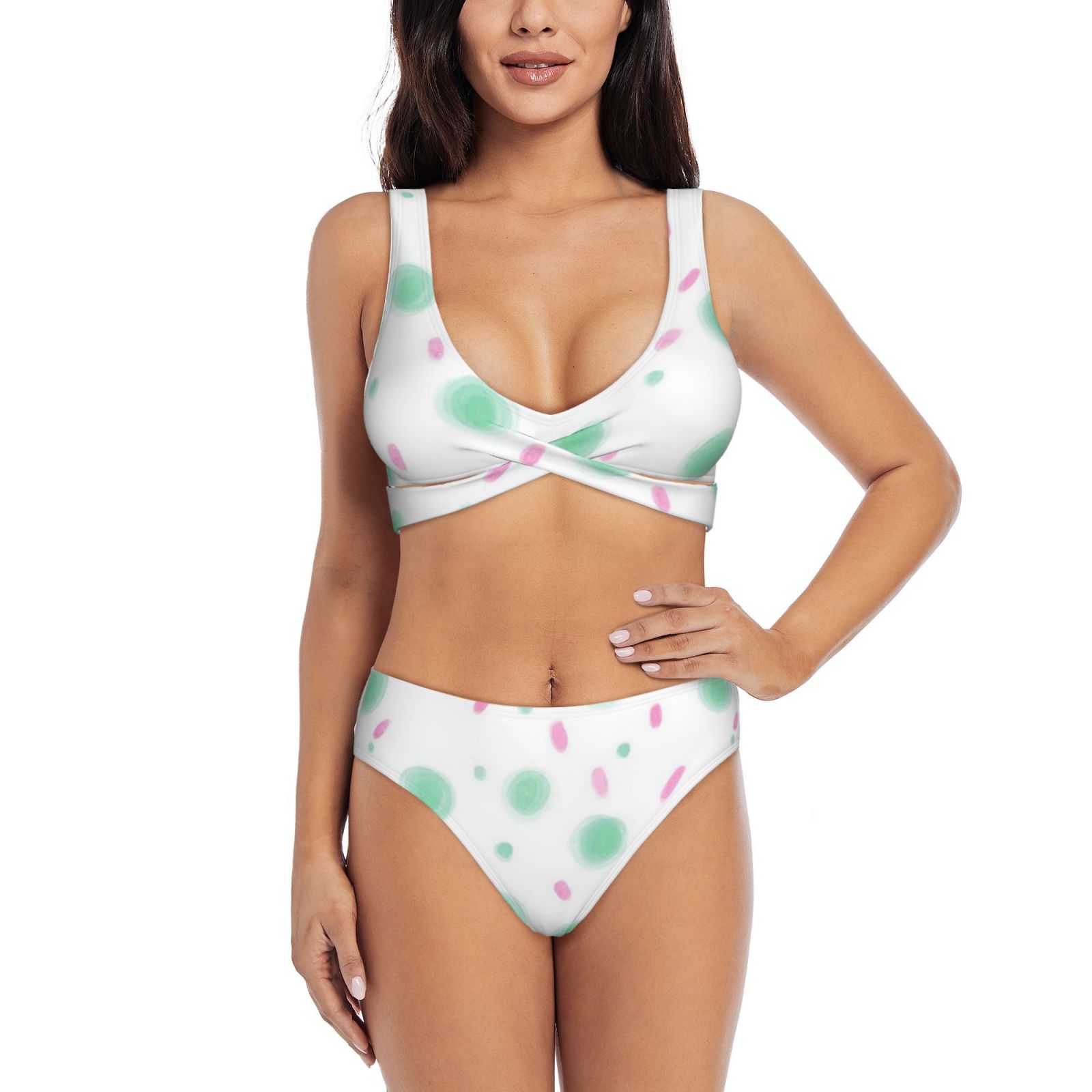 Women's two-piece cross bikini