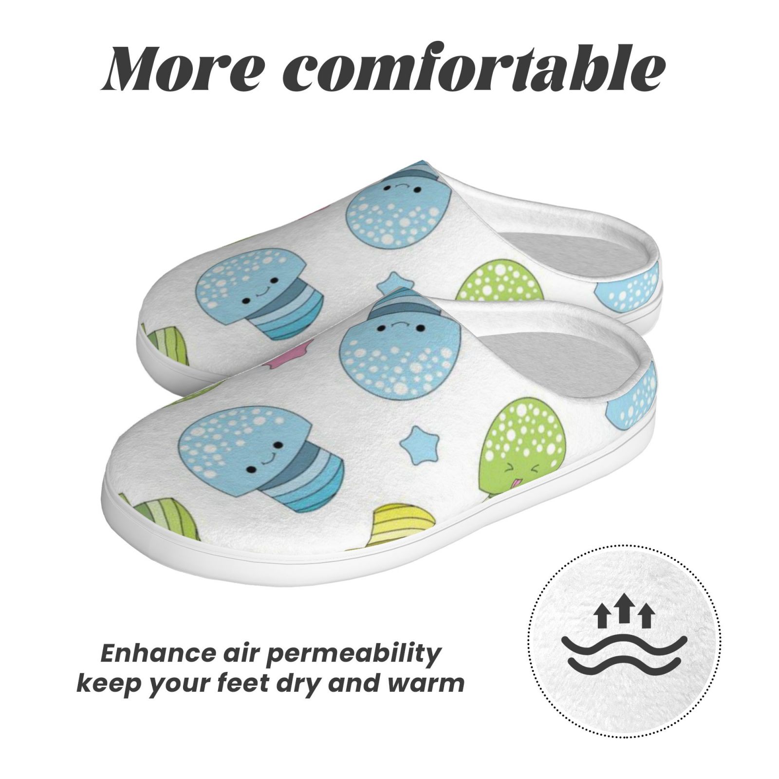 Adult TPR cotton slippers